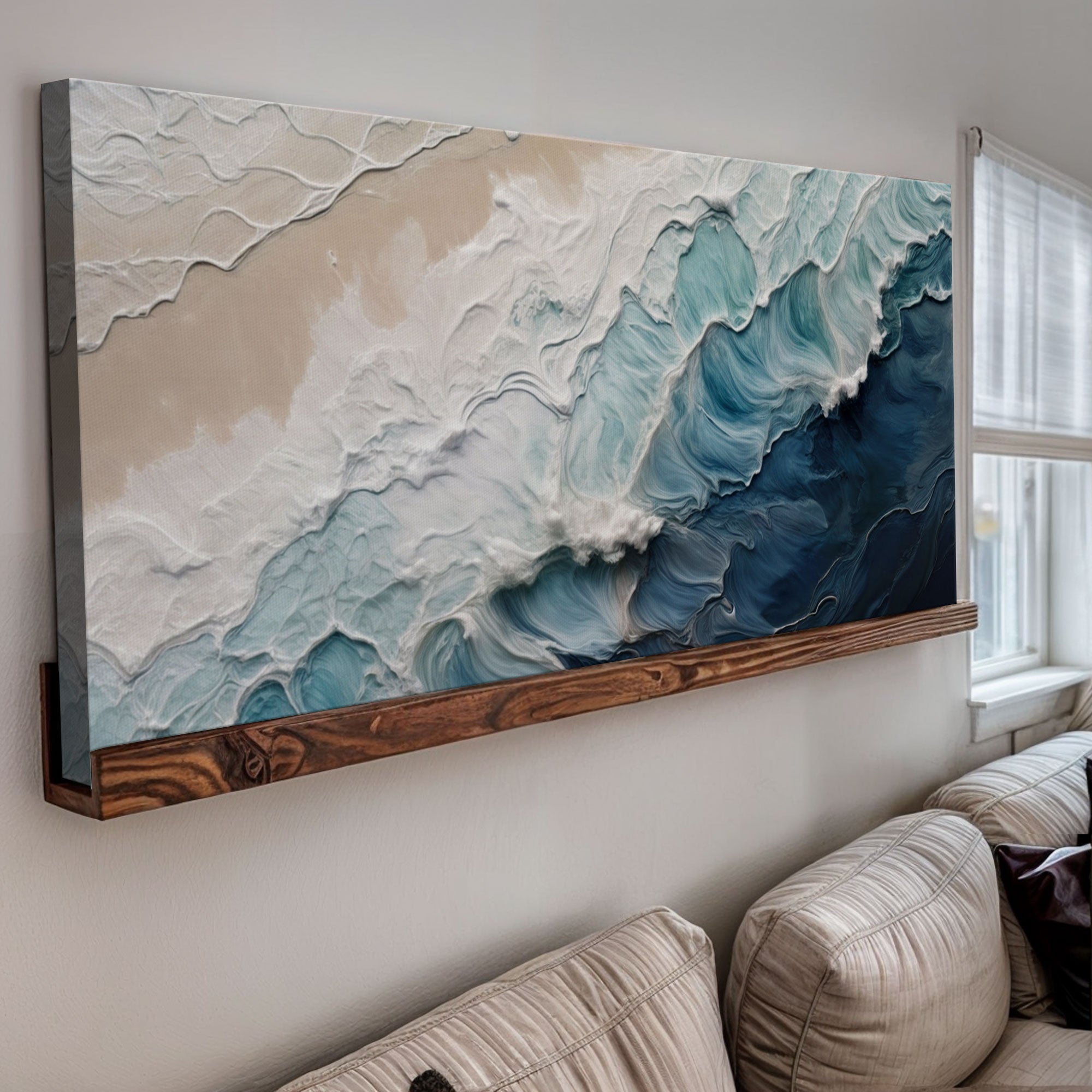Crashing Coastal Waves Impasto Wall Art on sale at MyriadMart