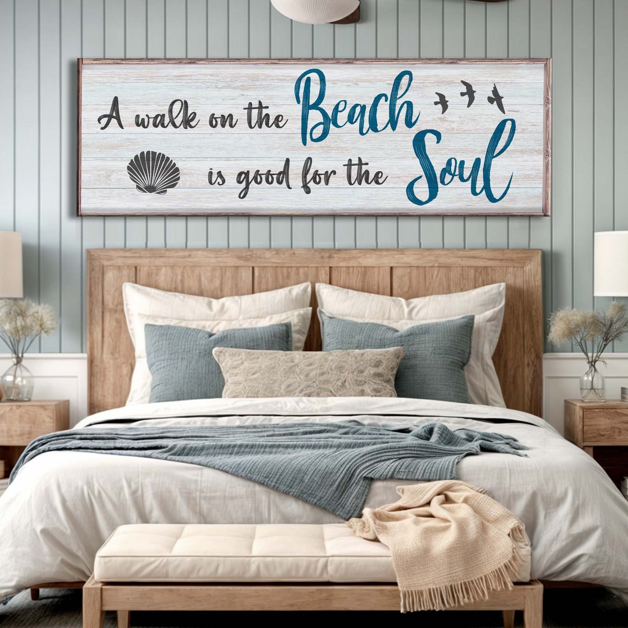 A Walk On The Beach Is Good For The Soul Sign II on sale at MyriadMart