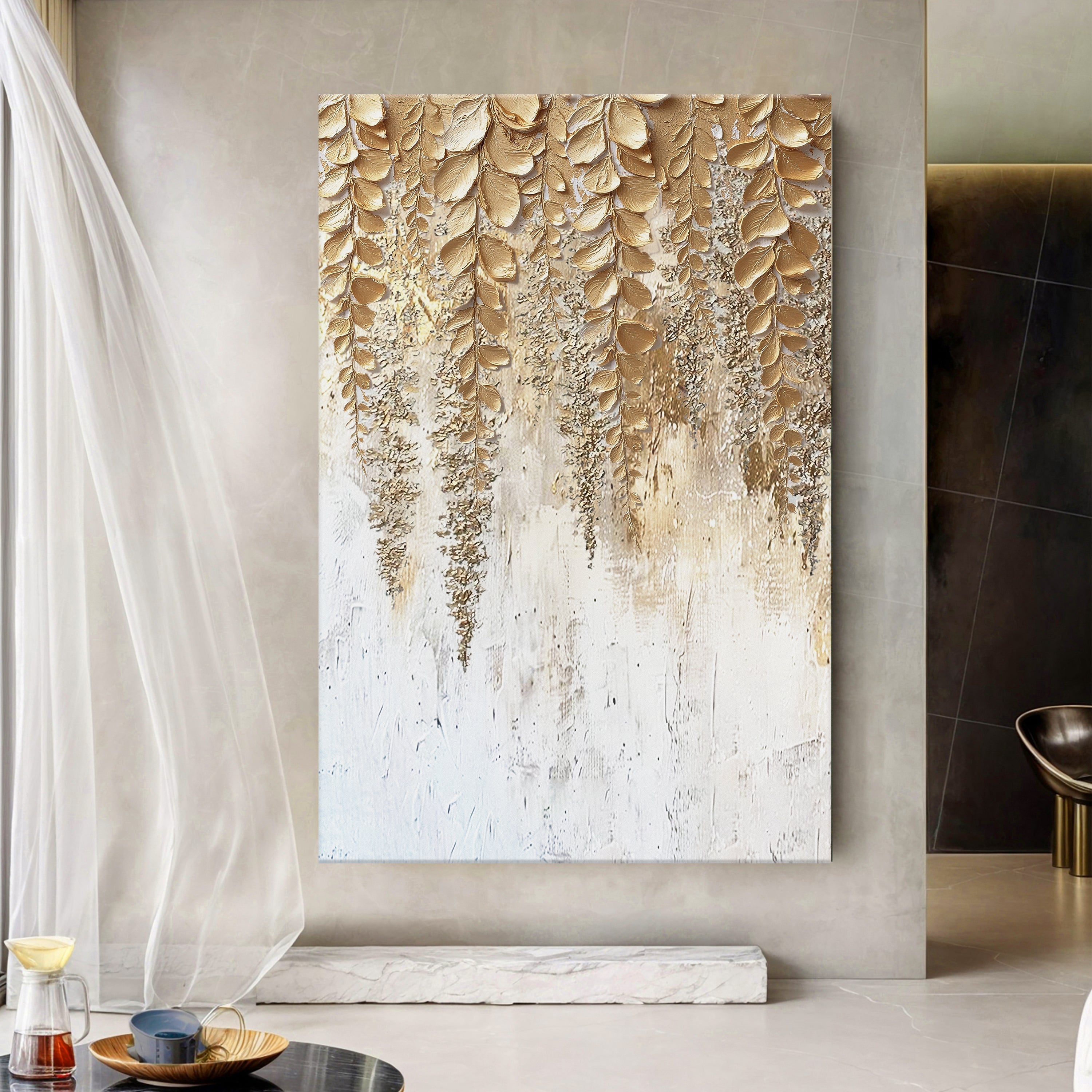 Golden Wisteria Wall Art on sale at MyriadMart