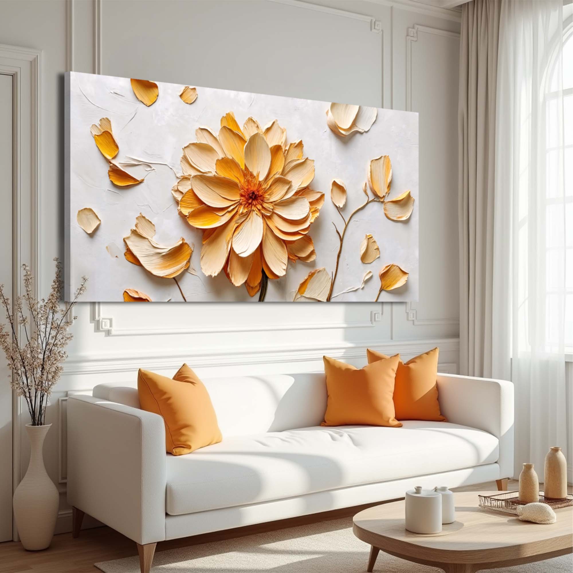 Golden Dandelion Minimalist Abstract Wall Art III on sale at MyriadMart