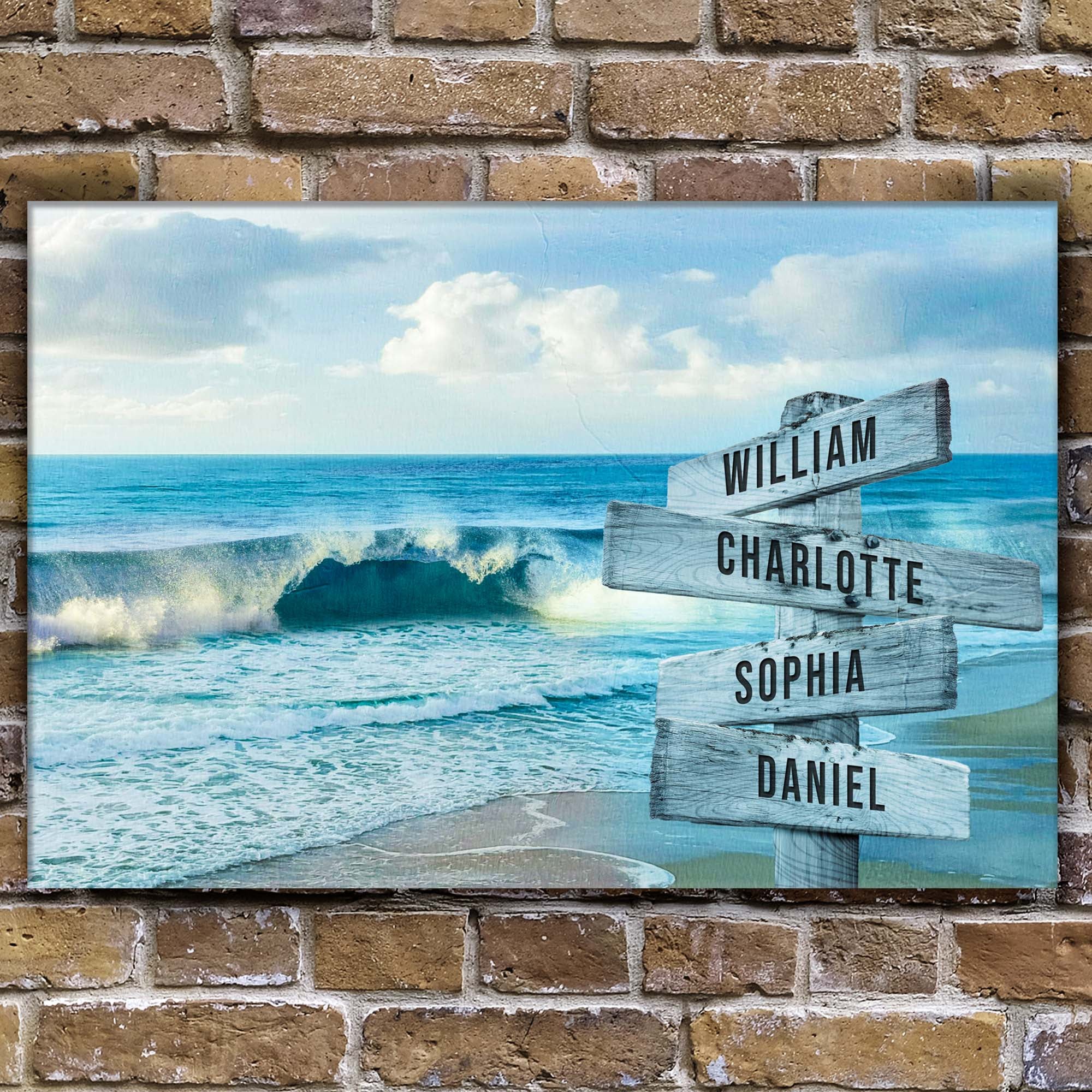 Family Names Beach Sign on sale at MyriadMart