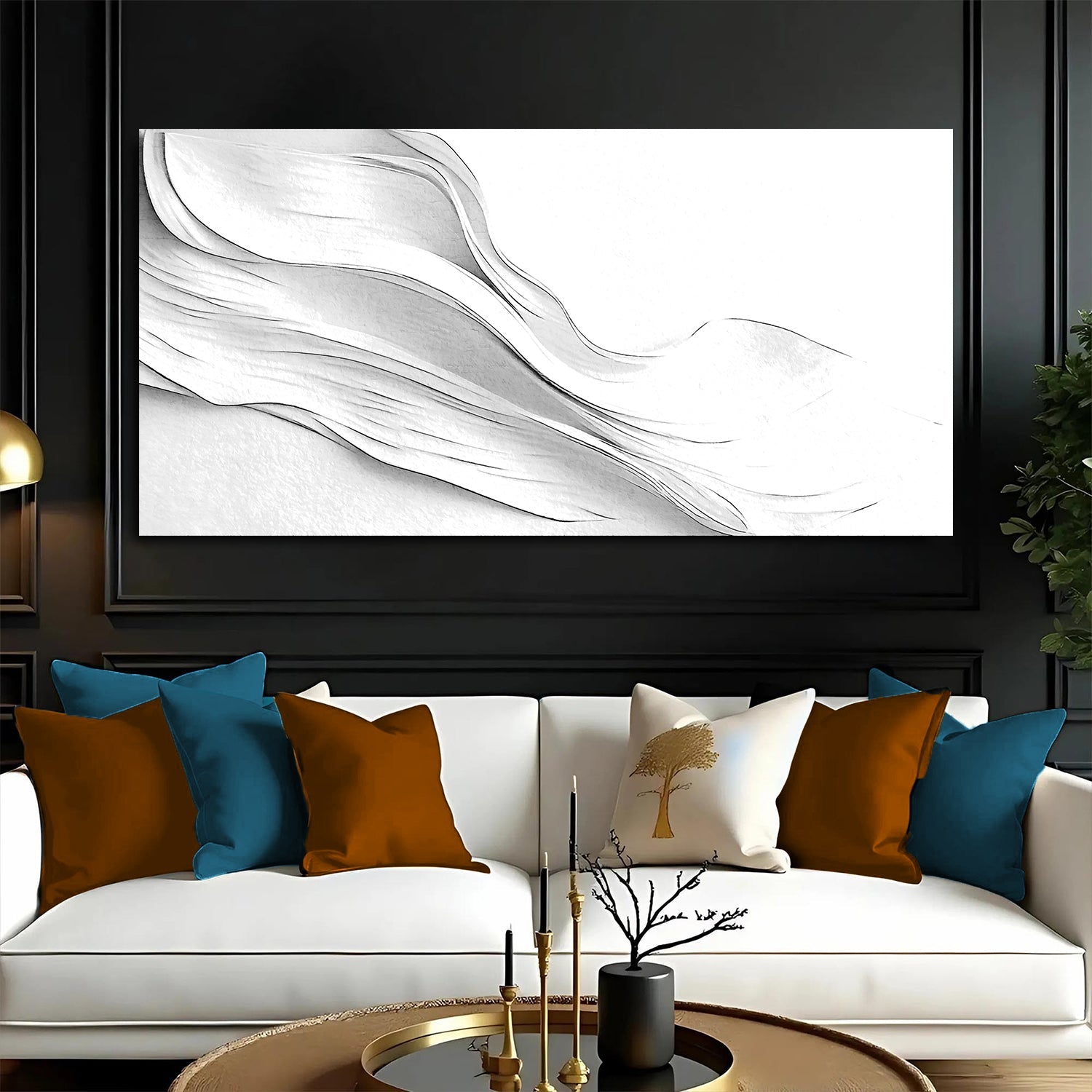 White Minimalist Wall Art on sale at MyriadMart
