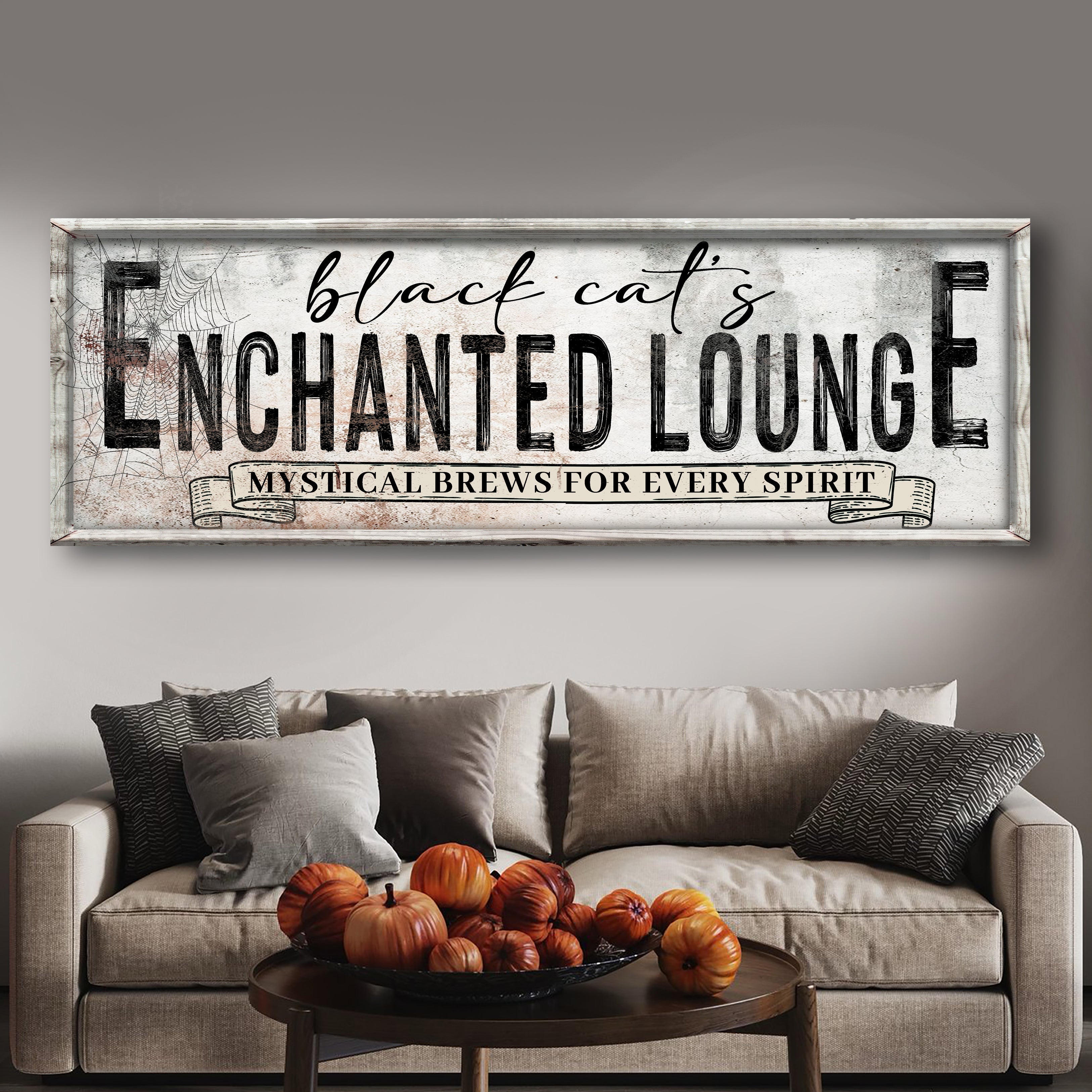 Black Cat's Enchanted Lounge Halloween Sign III on sale at MyriadMart