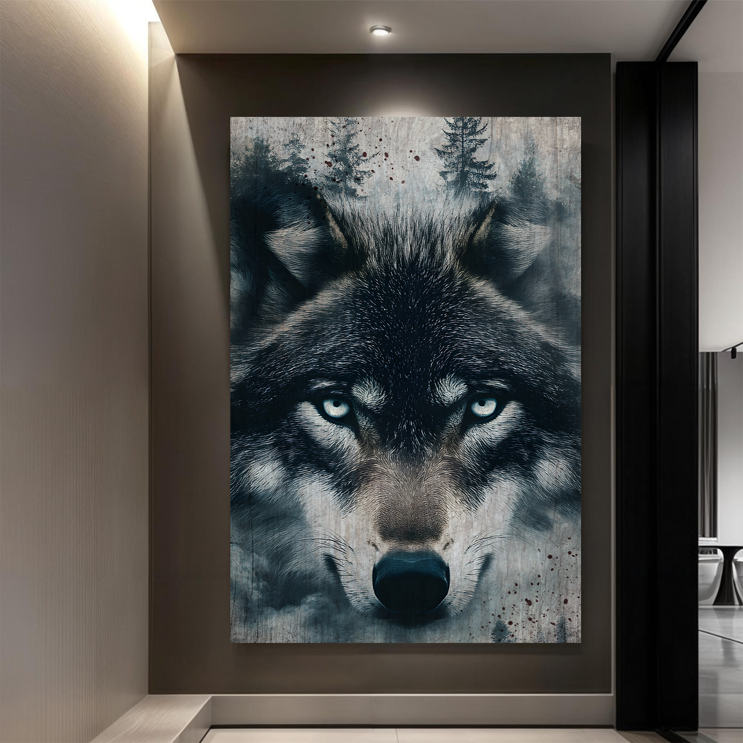 Wolf Double Exposure Wall Art III on sale at MyriadMart
