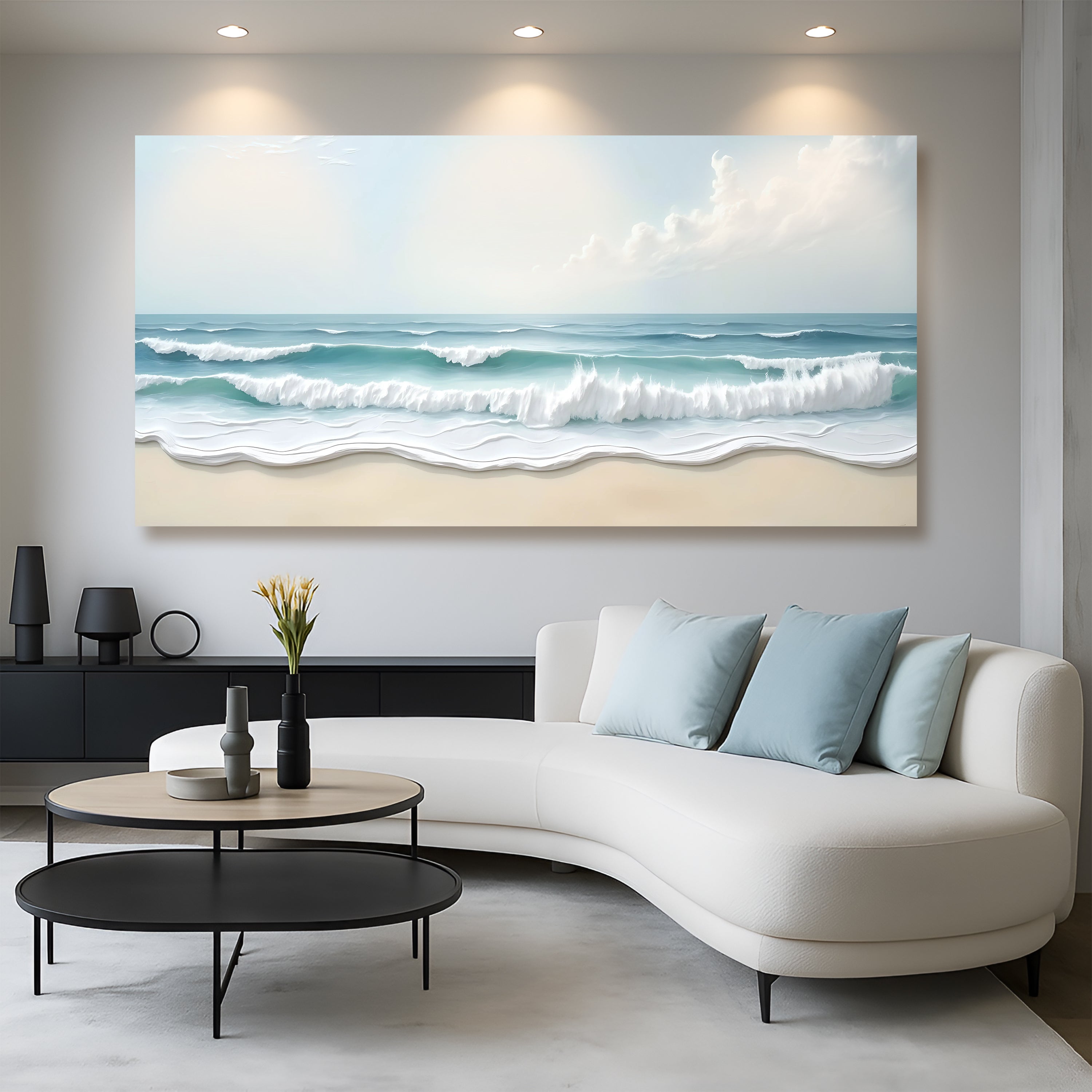Serene Ocean Wave Coastal Wall Art XIV on sale at MyriadMart
