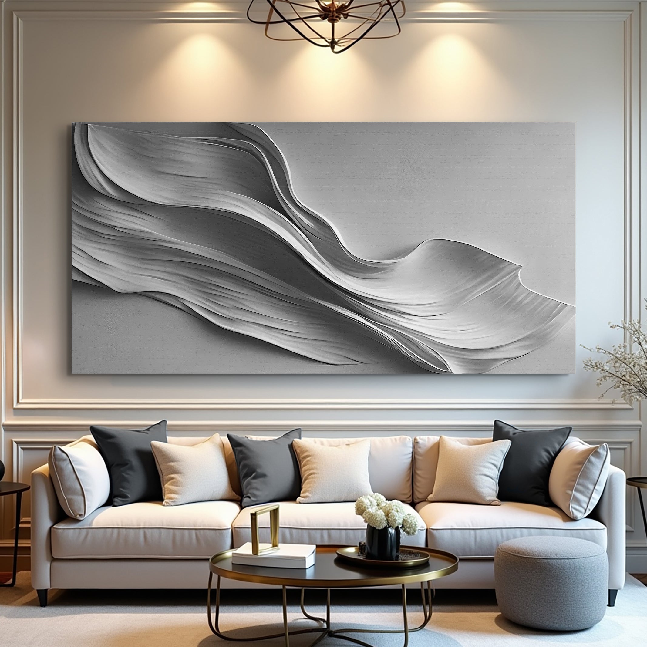 Stormy Gray Minimalist Wall Art on sale at MyriadMart
