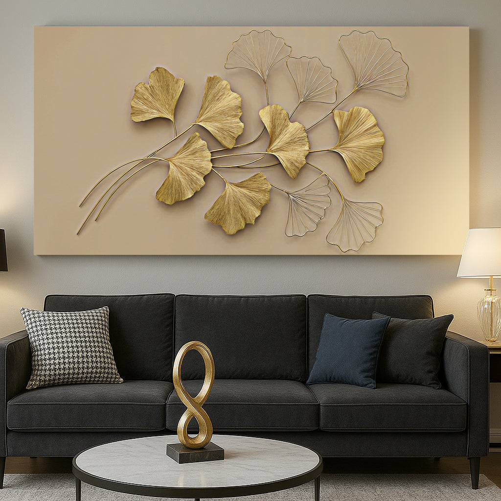 Golden Botanical Wall Art on sale at MyriadMart
