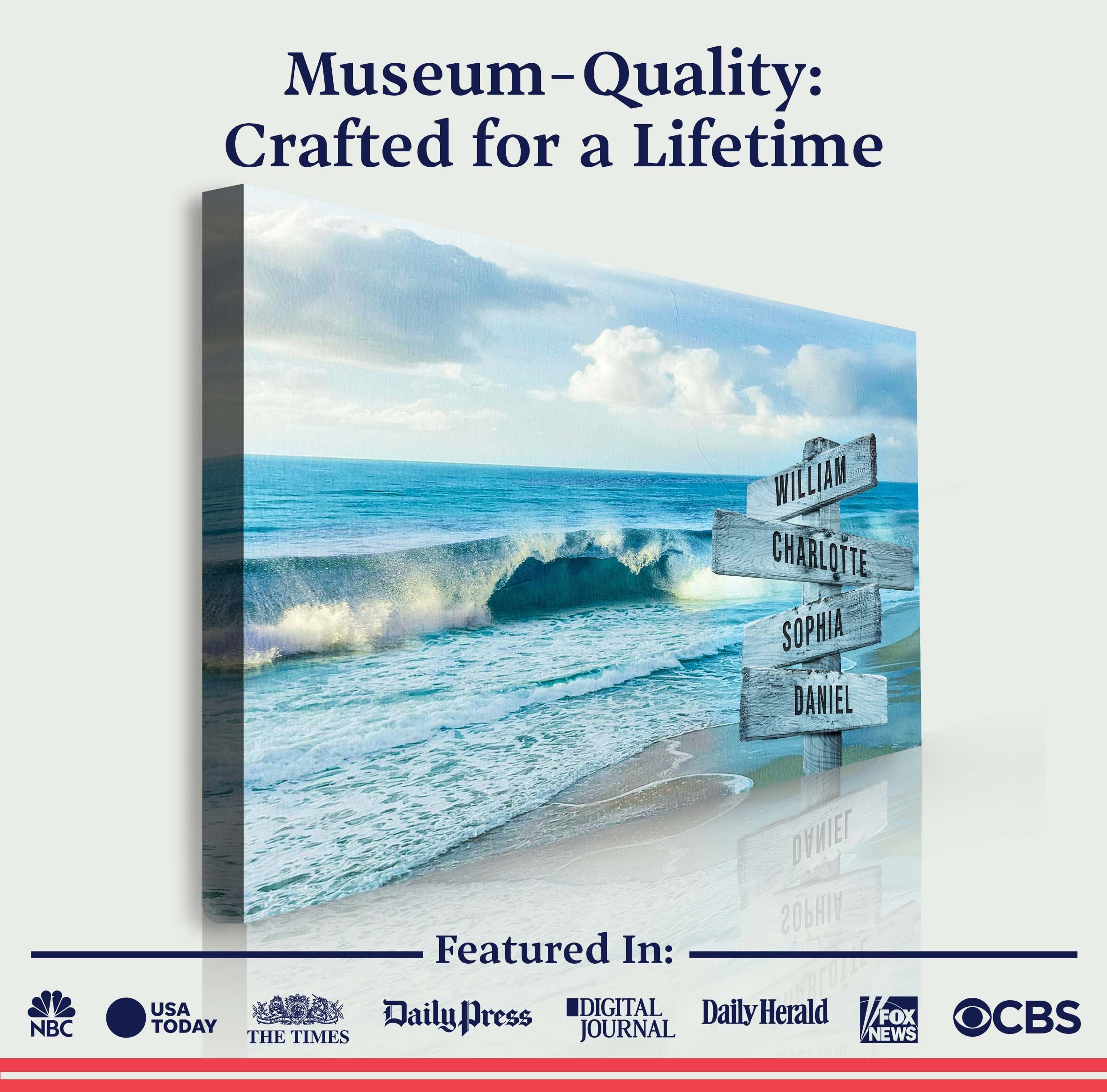 Family Names Beach Sign on sale at MyriadMart