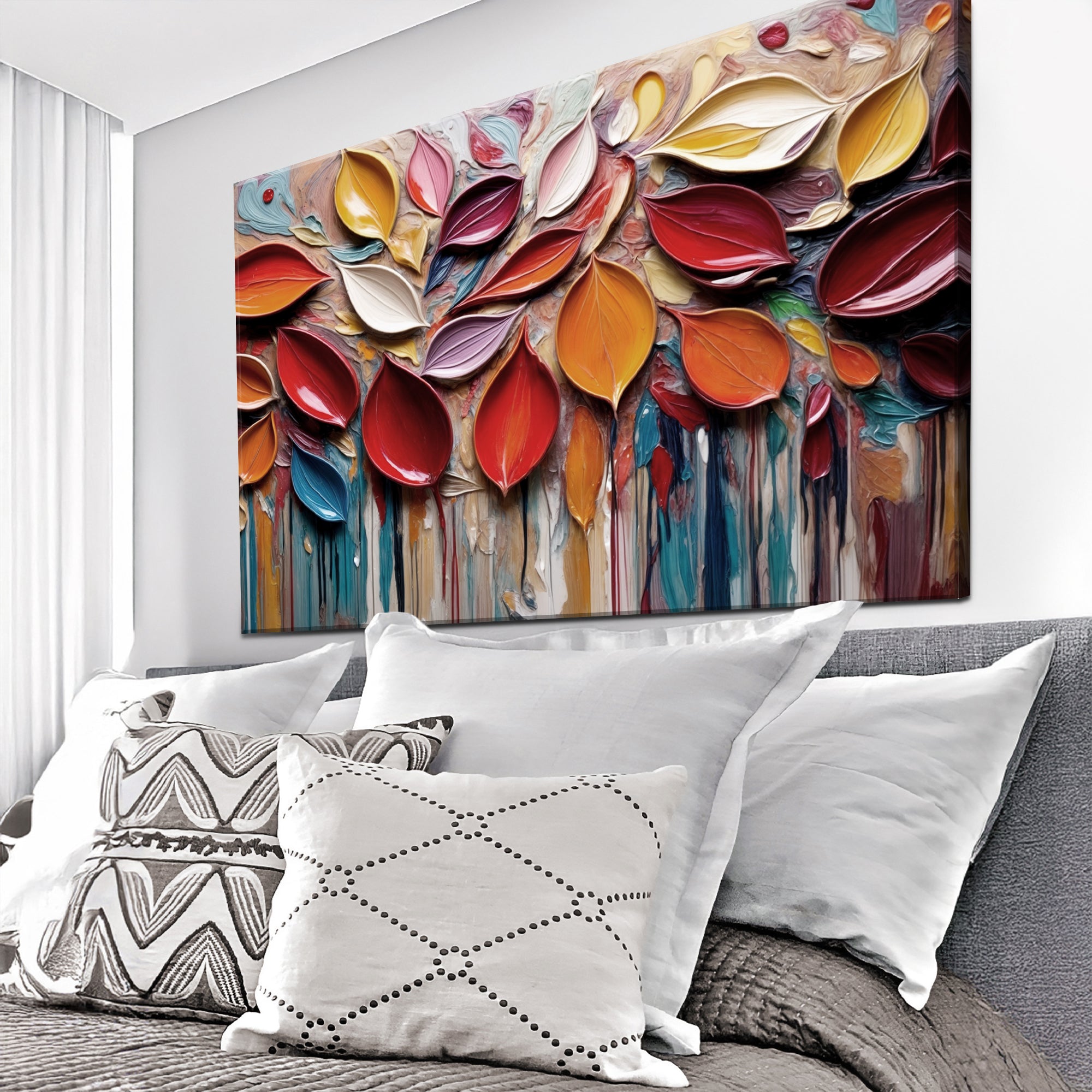 Autumn Rain Impasto Wall Art on sale at MyriadMart