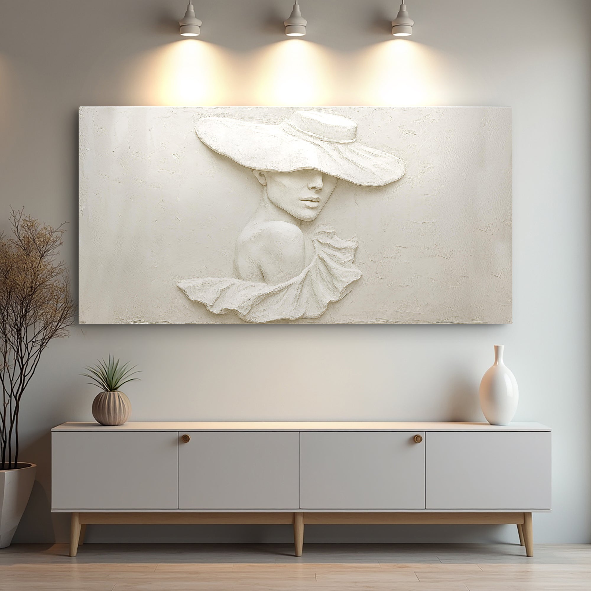 3D Minimalist Female Portrait Wall Art on sale at MyriadMart