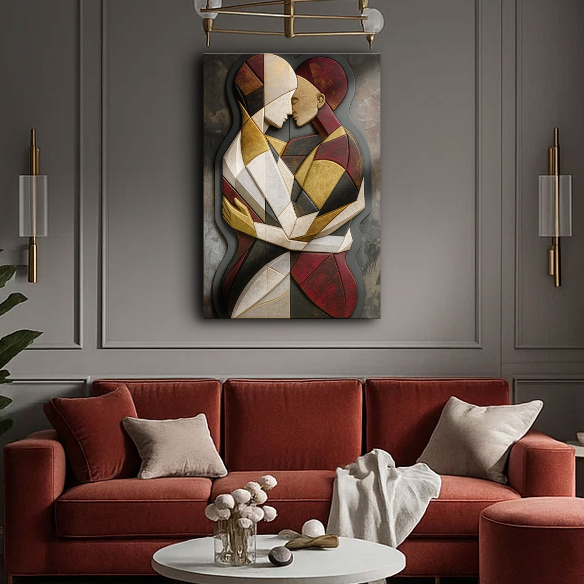 Embrace of Geometry Abstract Wall Art II on sale at MyriadMart