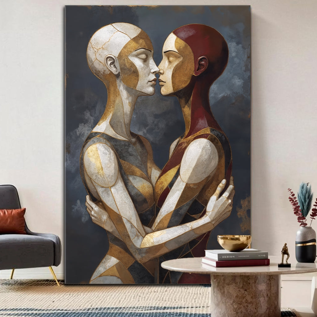 Embrace of Geometry Abstract Wall Art on sale at MyriadMart
