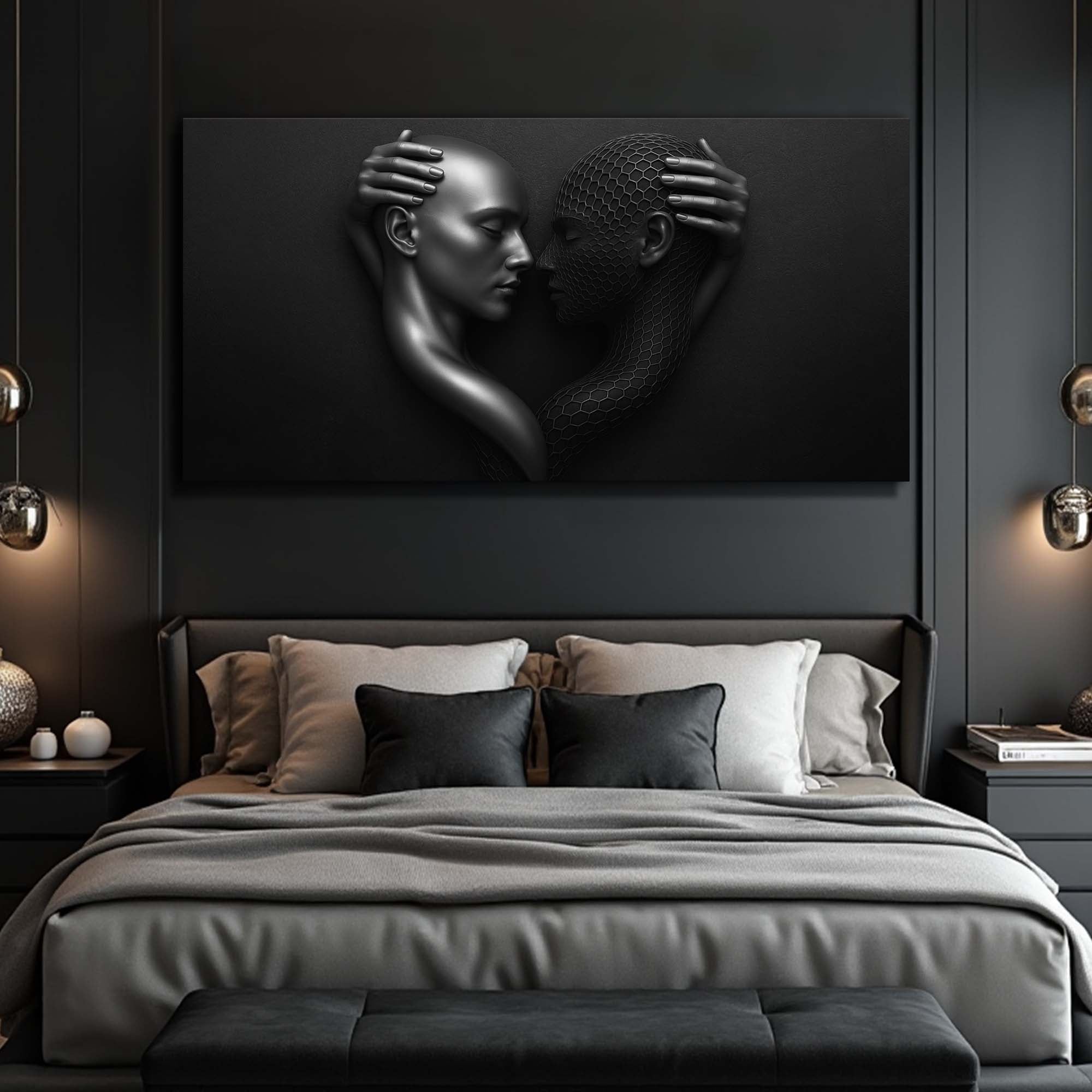 Eternal Love Figure Abstract Wall Art III on sale at MyriadMart