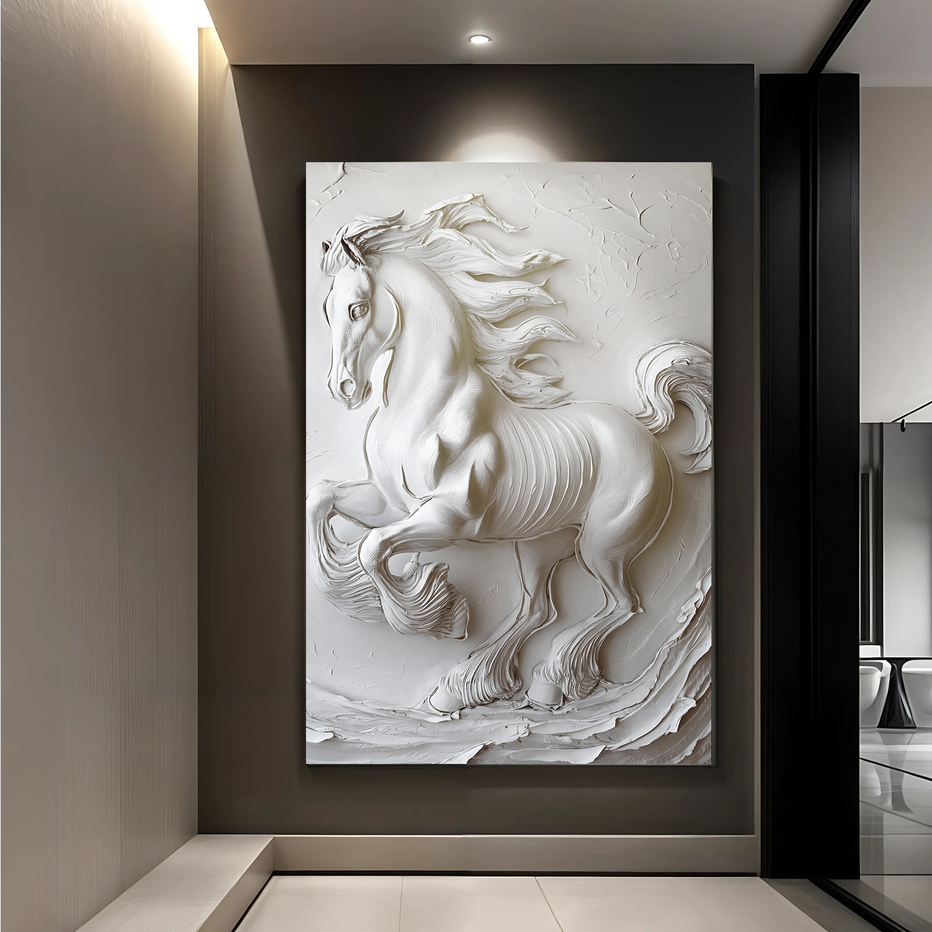 3D Minimalist Horse Wall Art on sale at MyriadMart