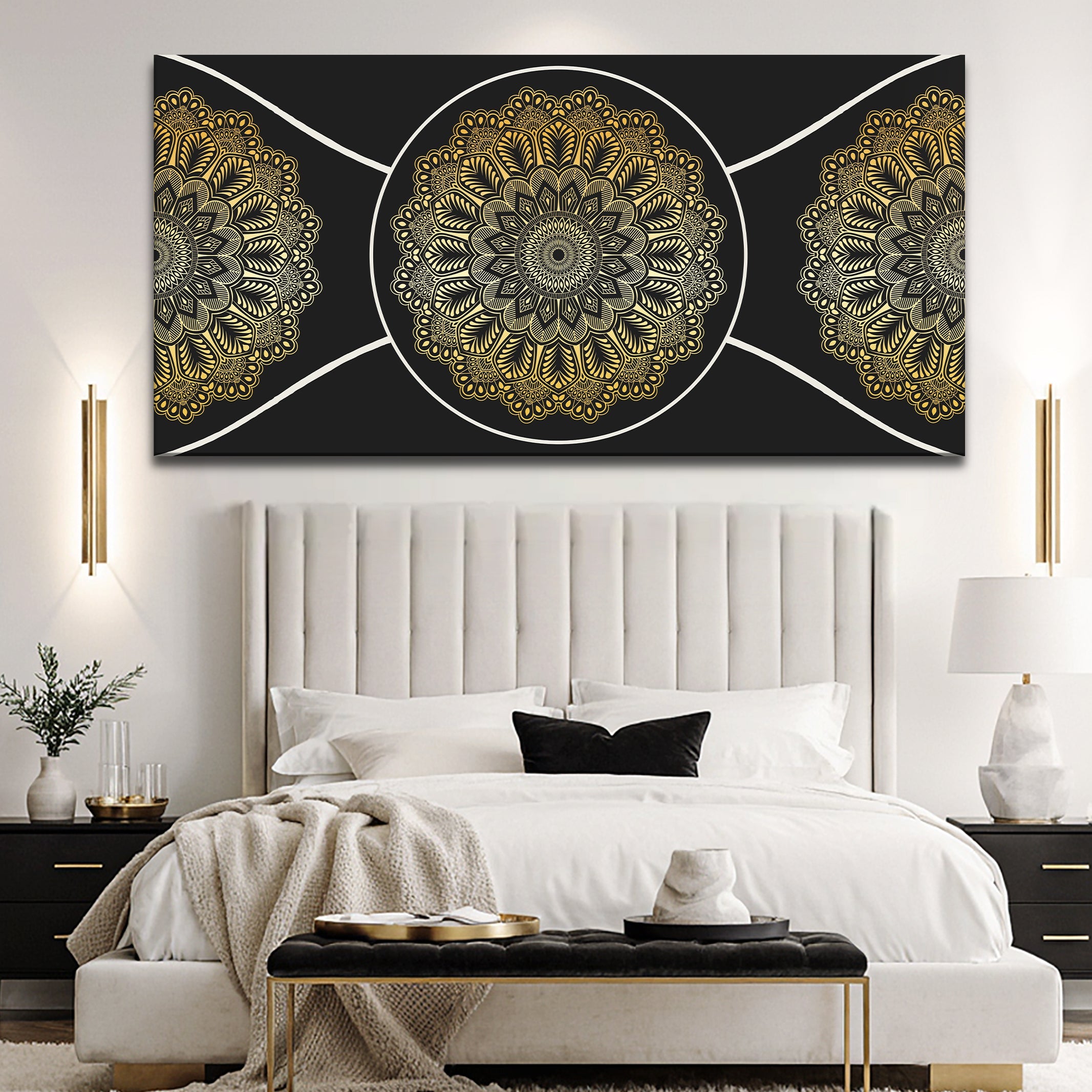 Gold Sacred Geometry Wall Art on sale at MyriadMart