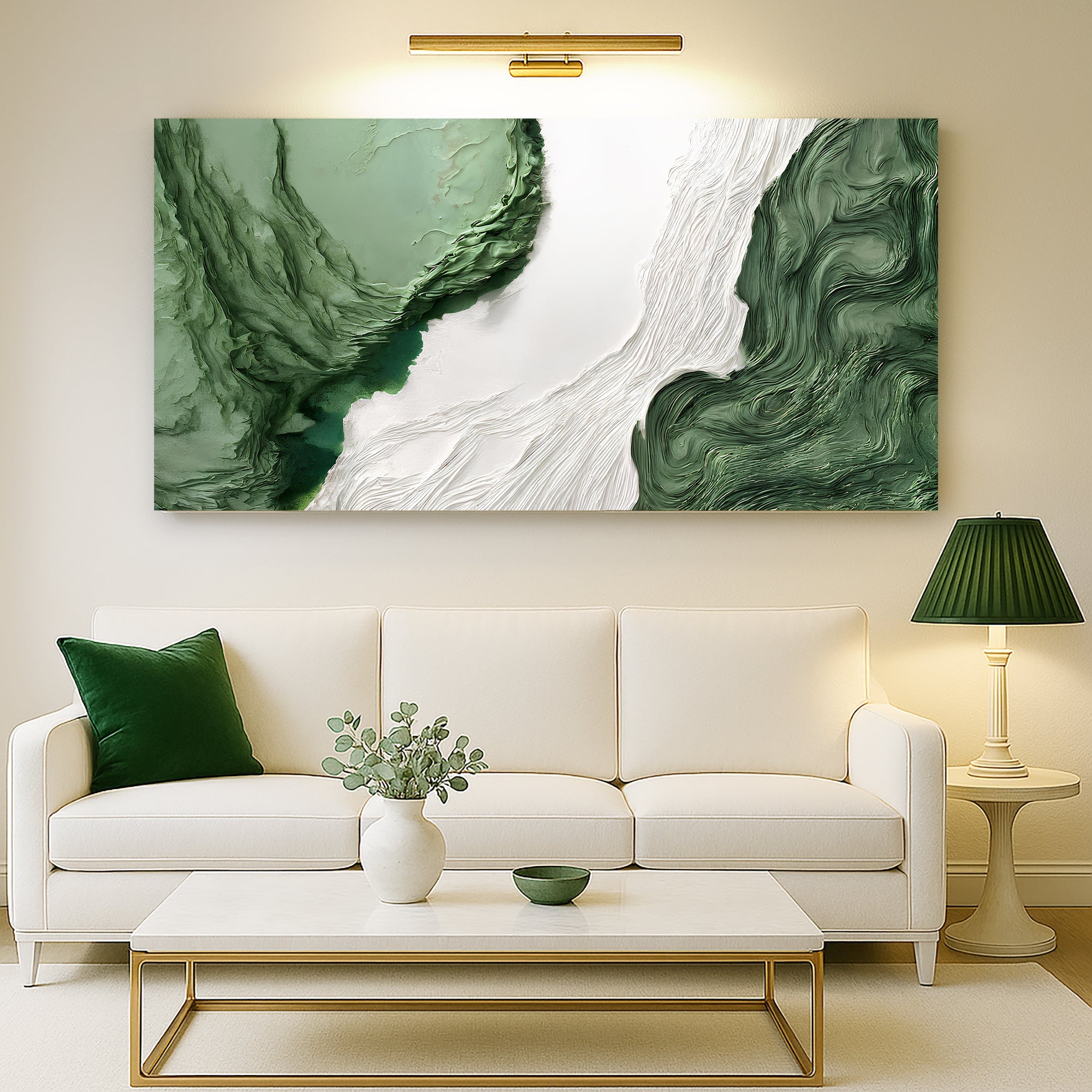 Green Rivers Abstract Wall Art V on sale at MyriadMart