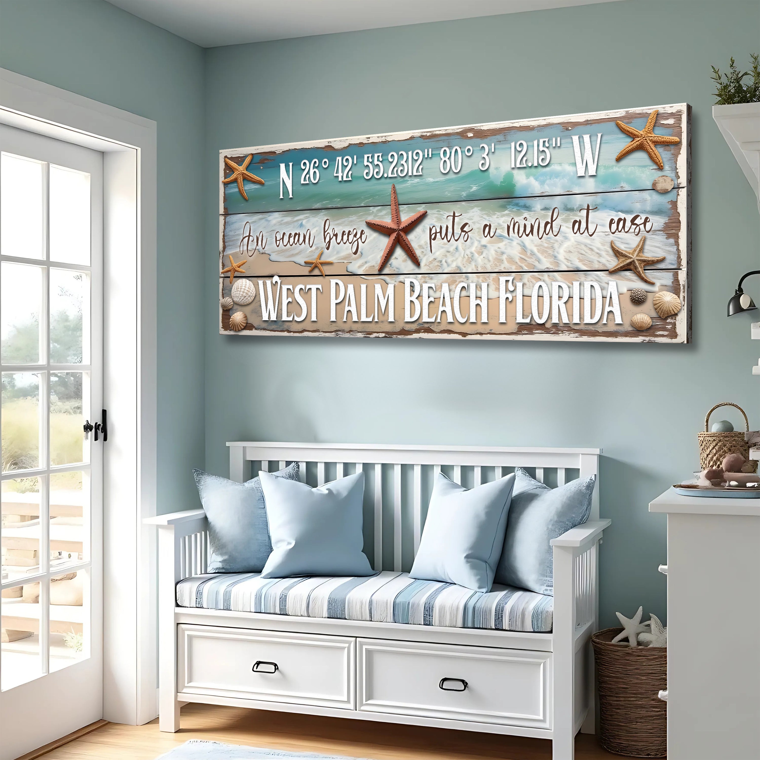 Personalized Beach House Coastal Sign III on sale at MyriadMart