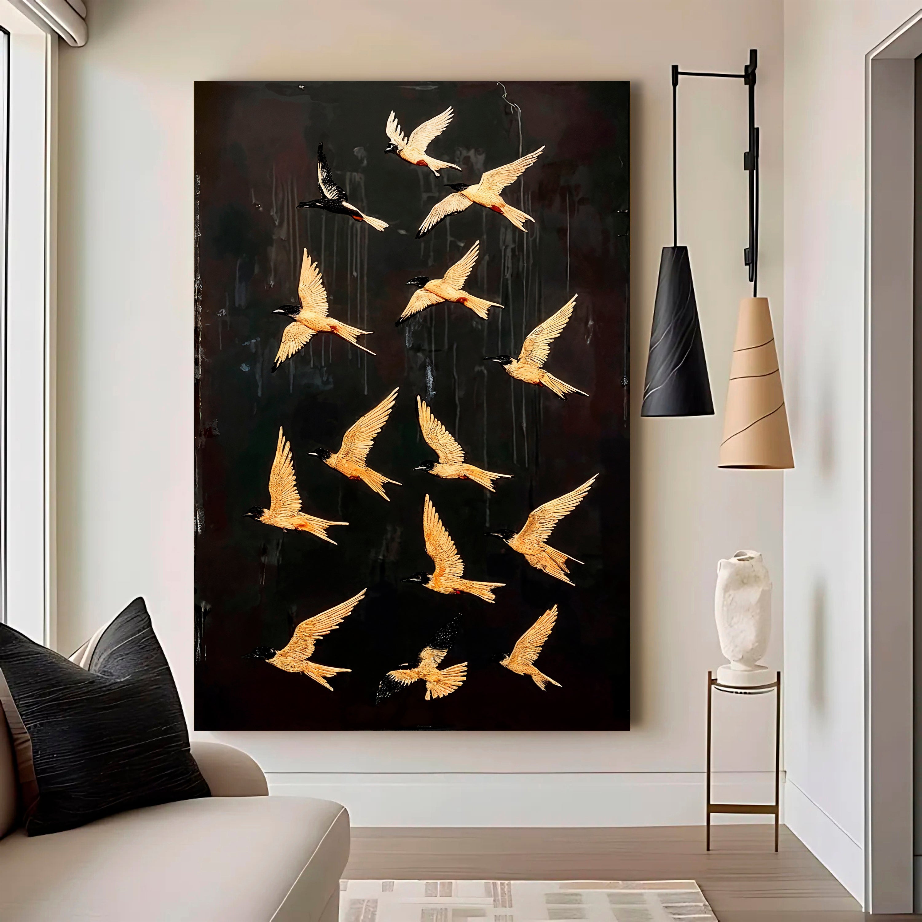 Abstract Flying Swallow Wall Art on sale at MyriadMart