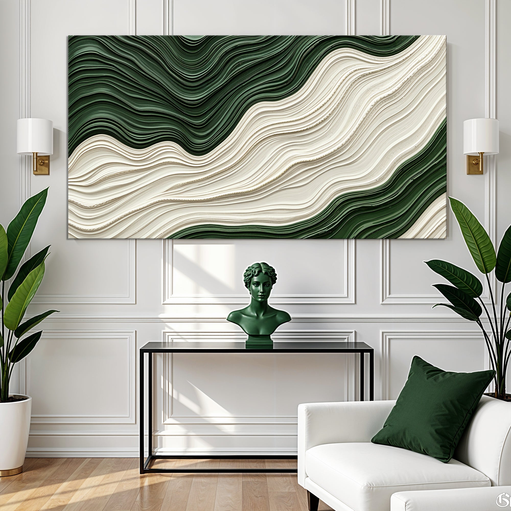 Green Rivers Abstract Wall Art VIII on sale at MyriadMart
