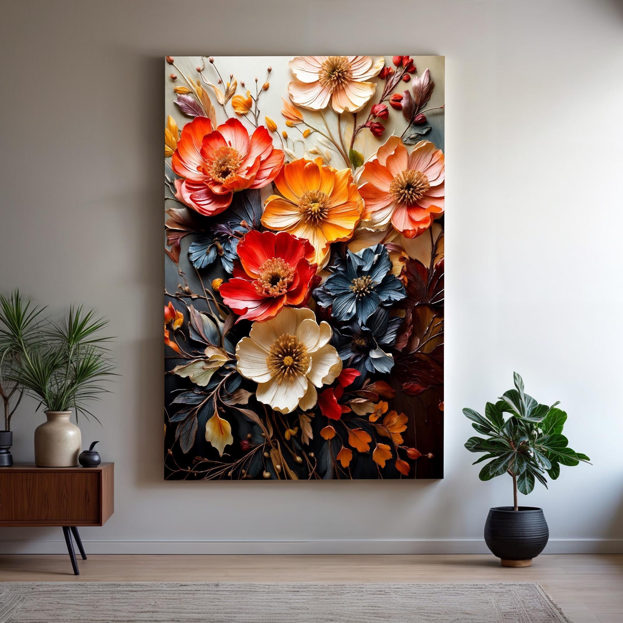 Blooming Garden Rhapsody Impasto Wall Art on sale at MyriadMart