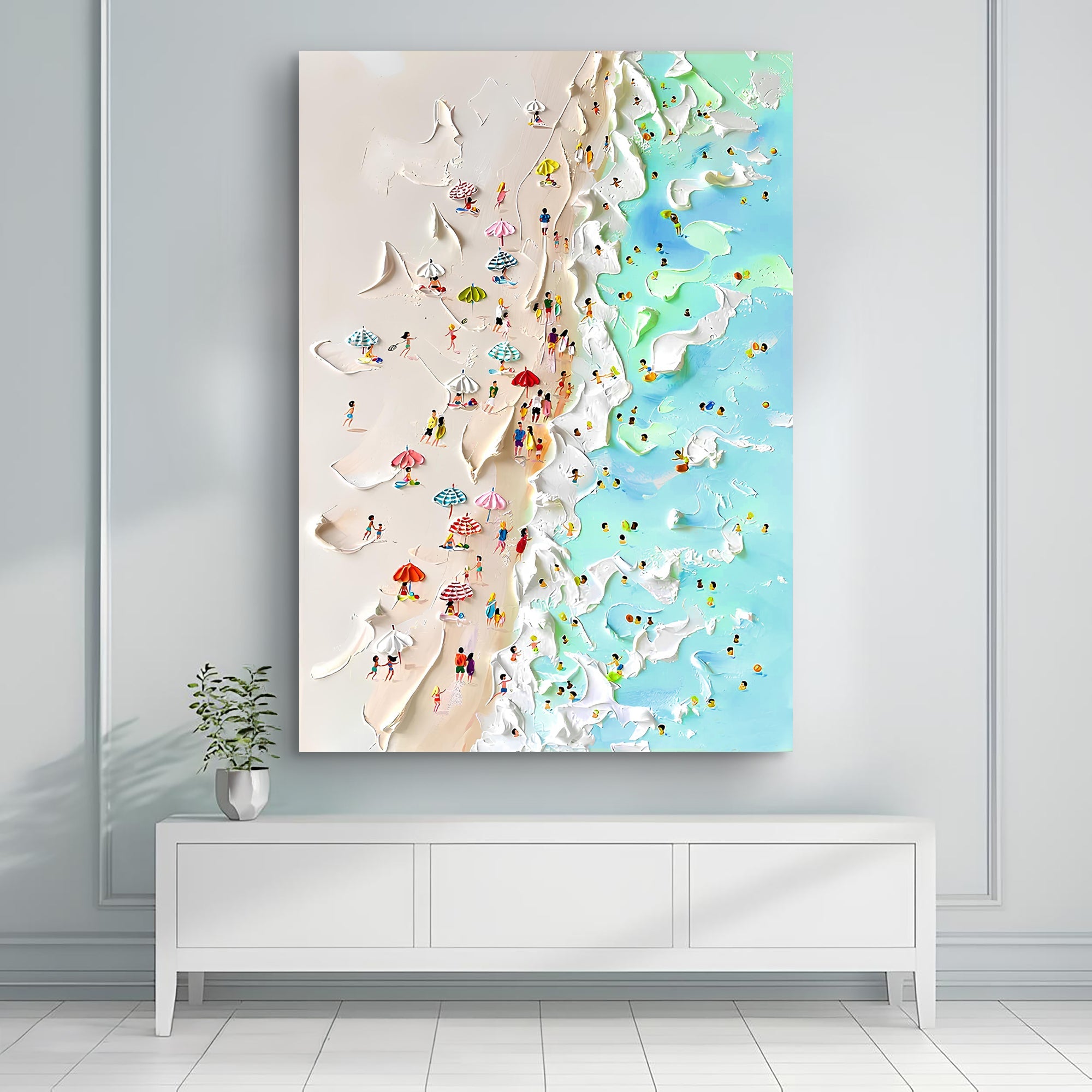 Beachfront Painting Coastal Wall Art on sale at MyriadMart