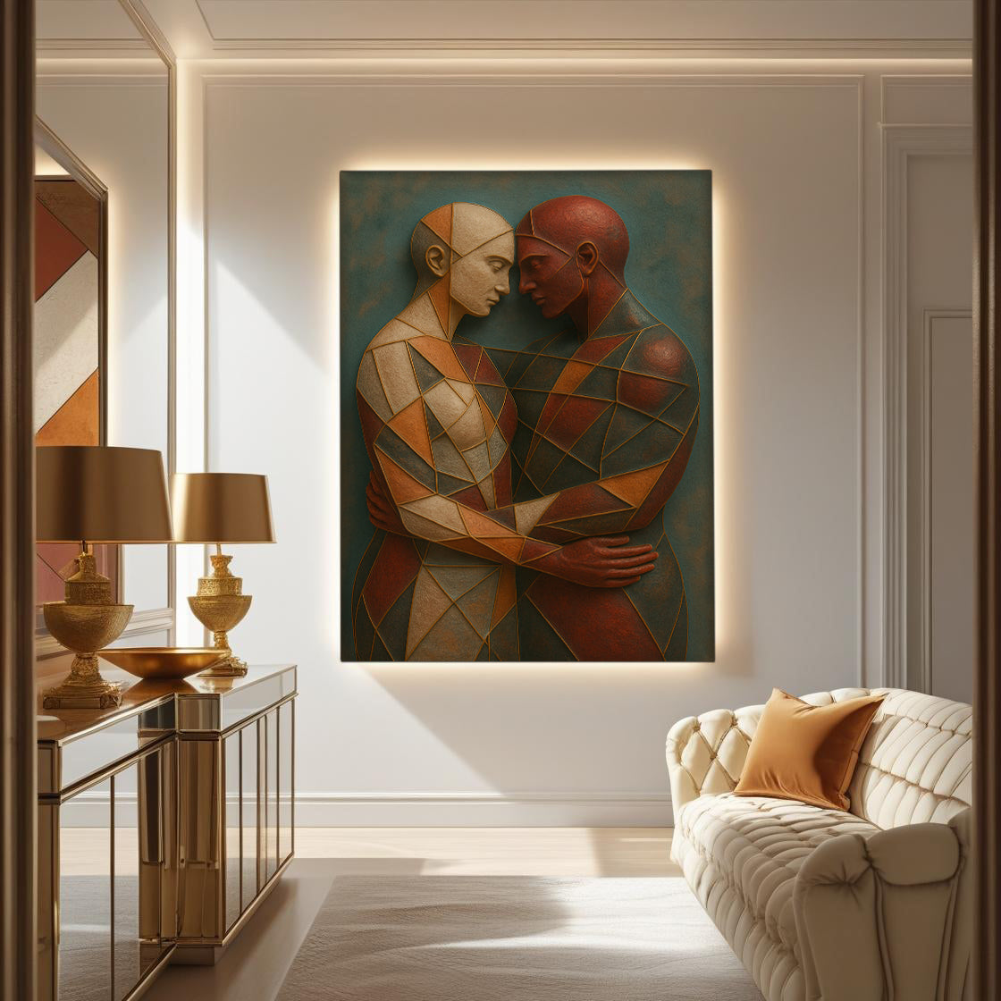 Embrace of Geometry Abstract Wall Art III on sale at MyriadMart