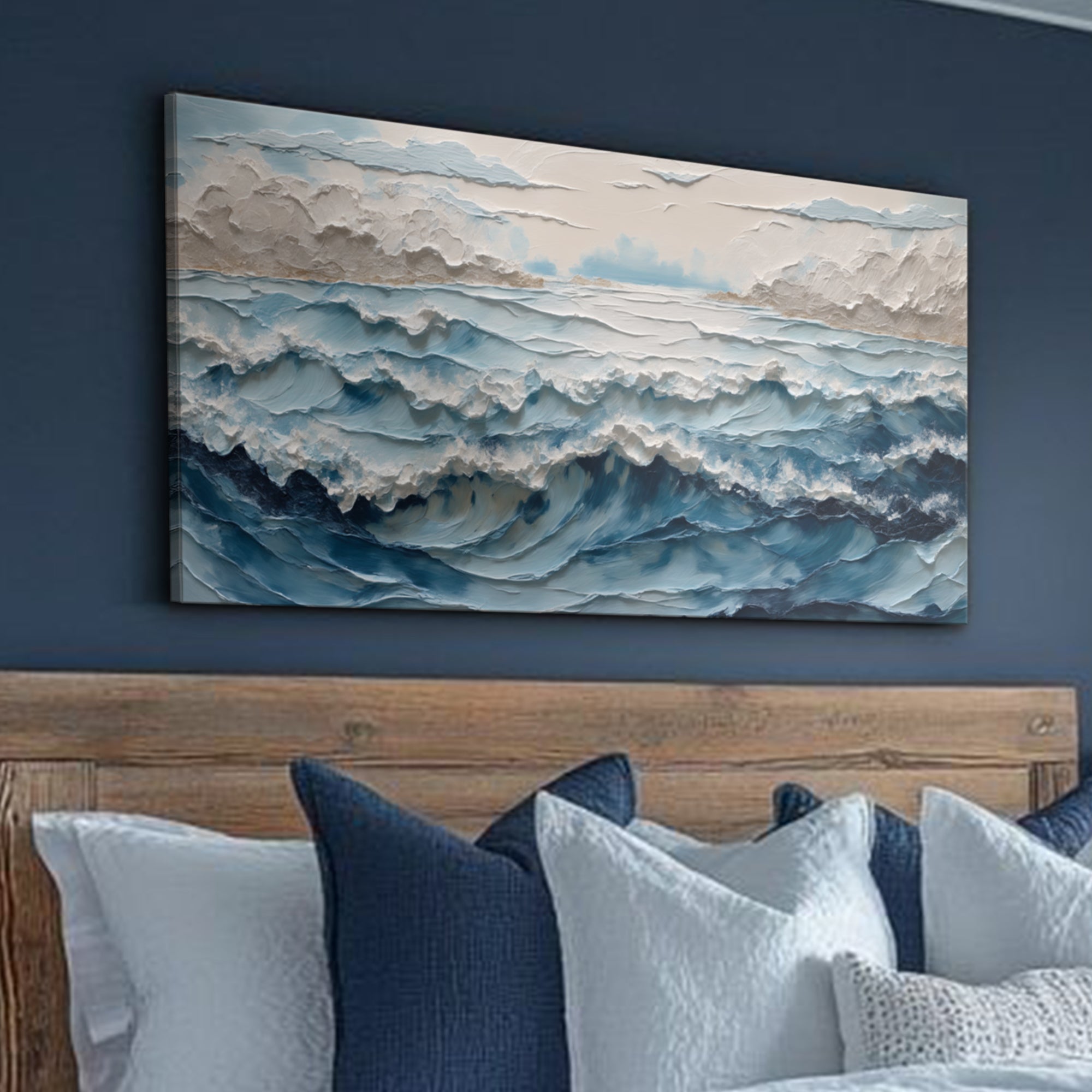Ocean Embrace Impasto Wall Art on sale at MyriadMart