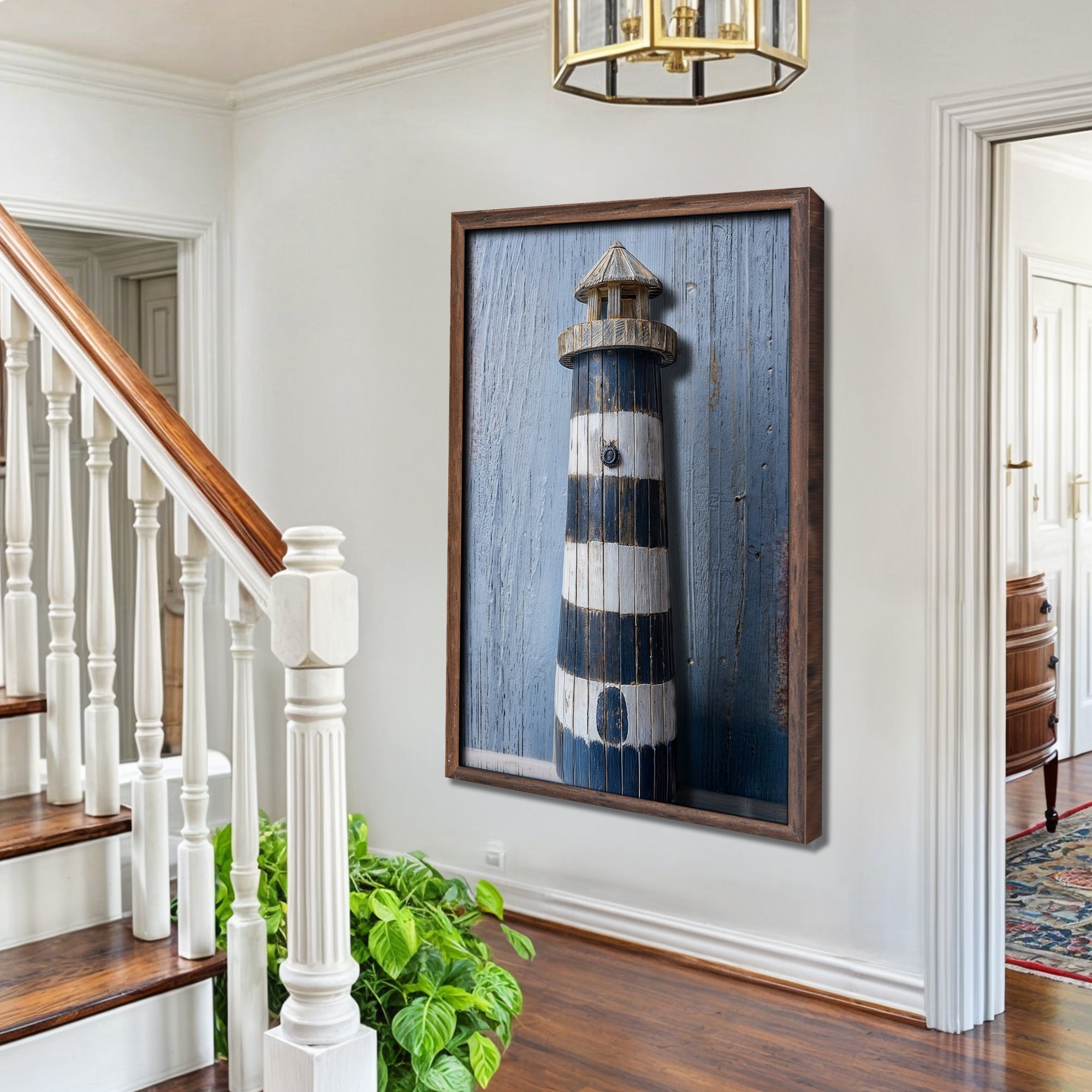 Wooden Lighthouse Coastal Wall Art on sale at MyriadMart