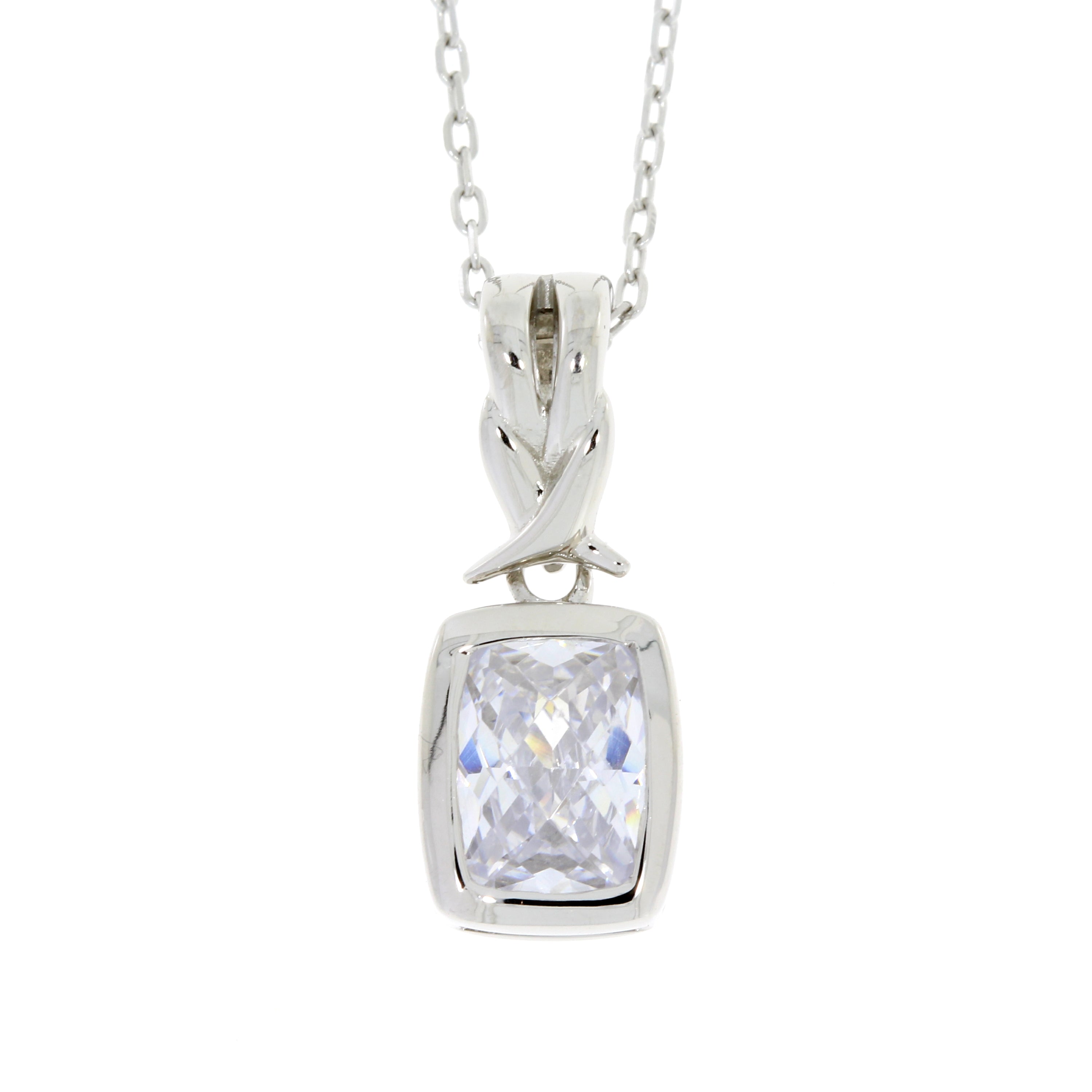 Cubic Zirconium Fashion Pendants Sterling Silver on sale at MyriadMart