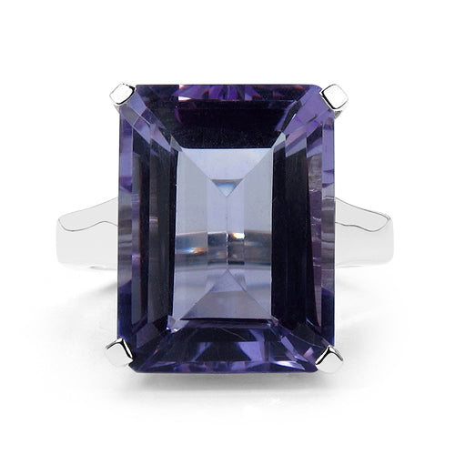 11.47 Carat Genuine Amethyst .925 Sterling Silver Ring on sale at MyriadMart