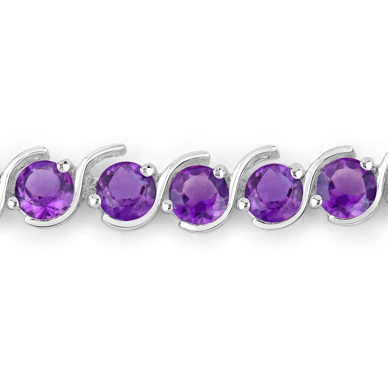 2.64 Carat Genuine Amethyst .925 Sterling Silver Bracelet on sale at MyriadMart