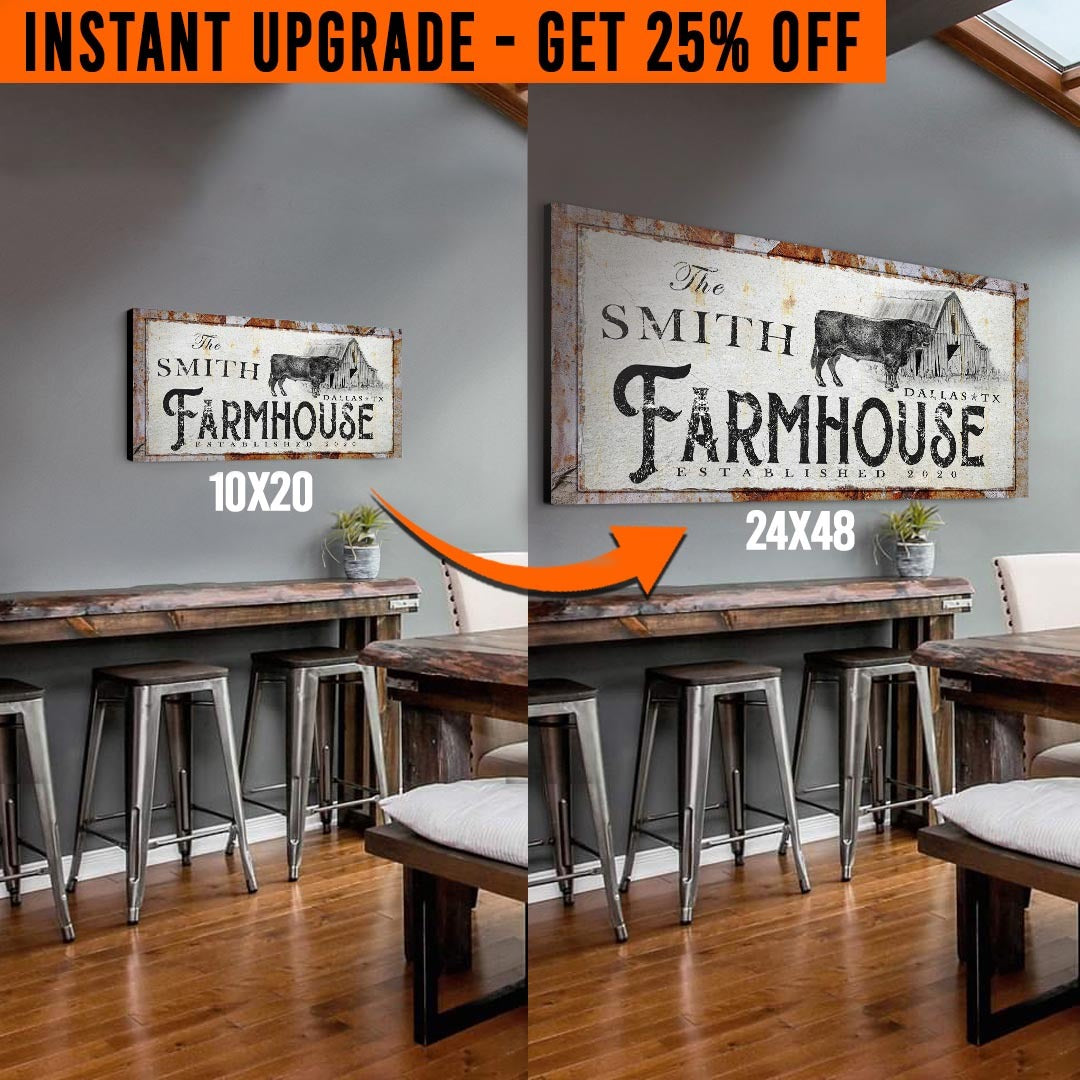 Upgrade Your 'Farmhouse' Fam 1039 - Style 1 Canvas To 24x48 Inches on sale at MyriadMart