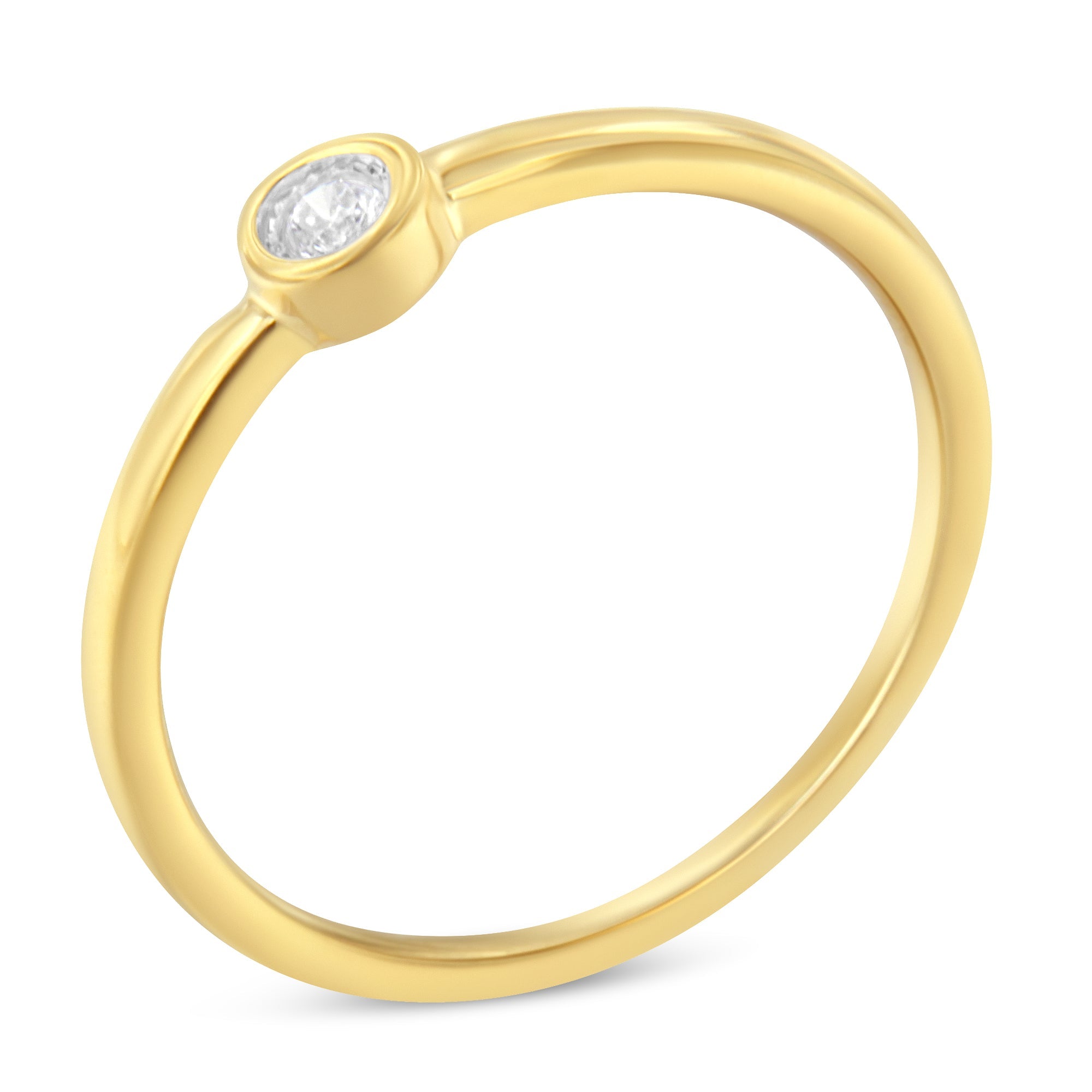 14K Yellow Gold Plated .925 Sterling Silver Miracle Set Diamond Ring 1/20 Cttw, J-K Color, I1-I2 Clarity - Size 6 on sale at MyriadMart
