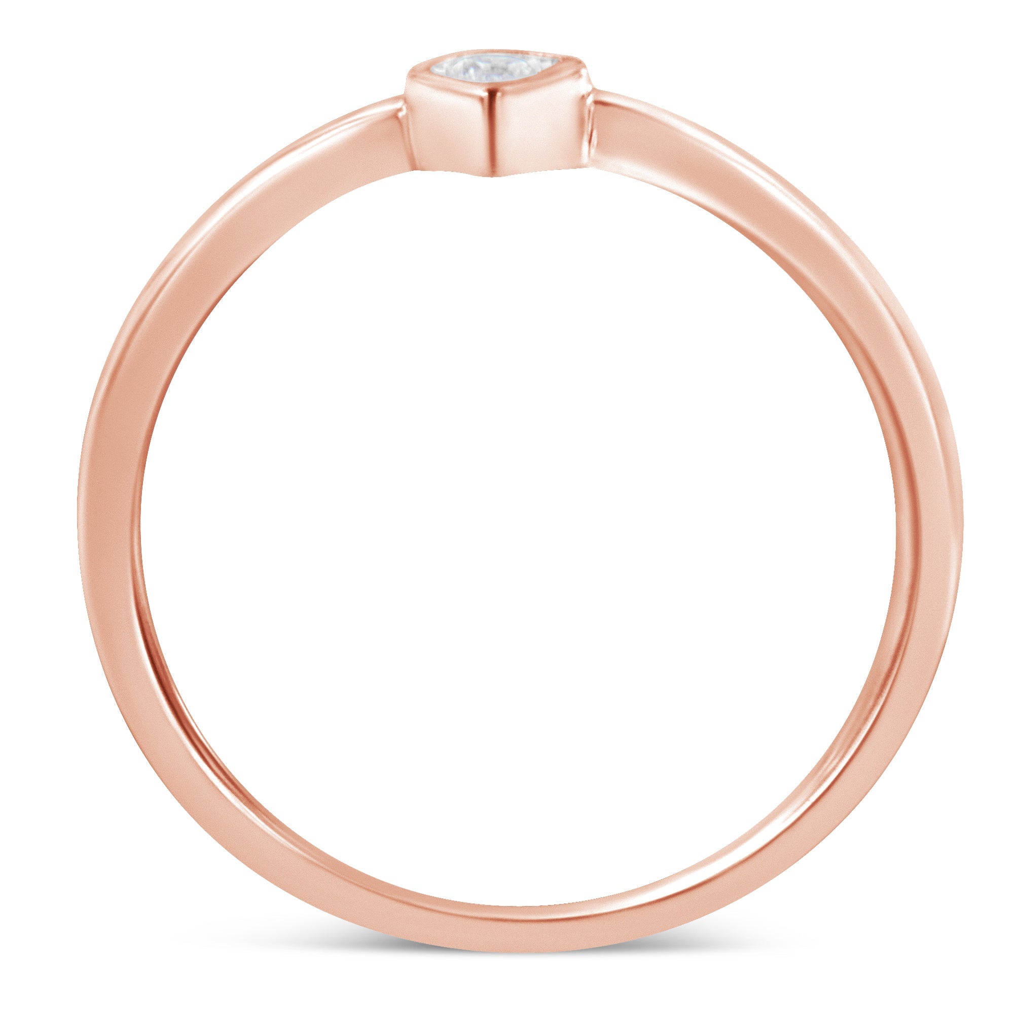 14K Rose Gold Plated .925 Sterling Silver 1/20 Carat Diamond Teardrop Pear-Shaped Miracle Set Petite Fashion Ring J-K Color, I1-I2 Clarity - Size 6 on sale at MyriadMart