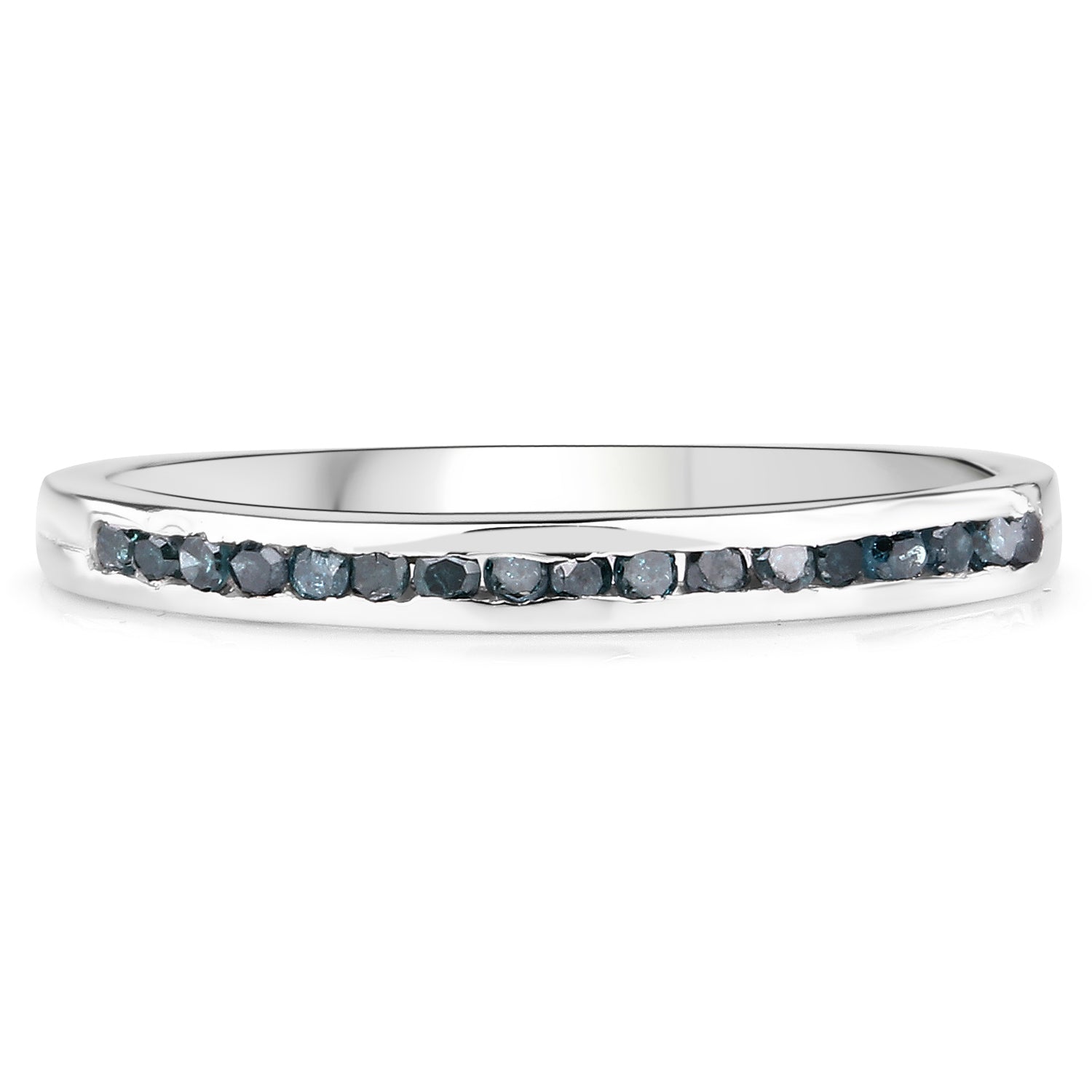 0.20 Carat Genuine Blue Diamond .925 Sterling Silver Ring on sale at MyriadMart
