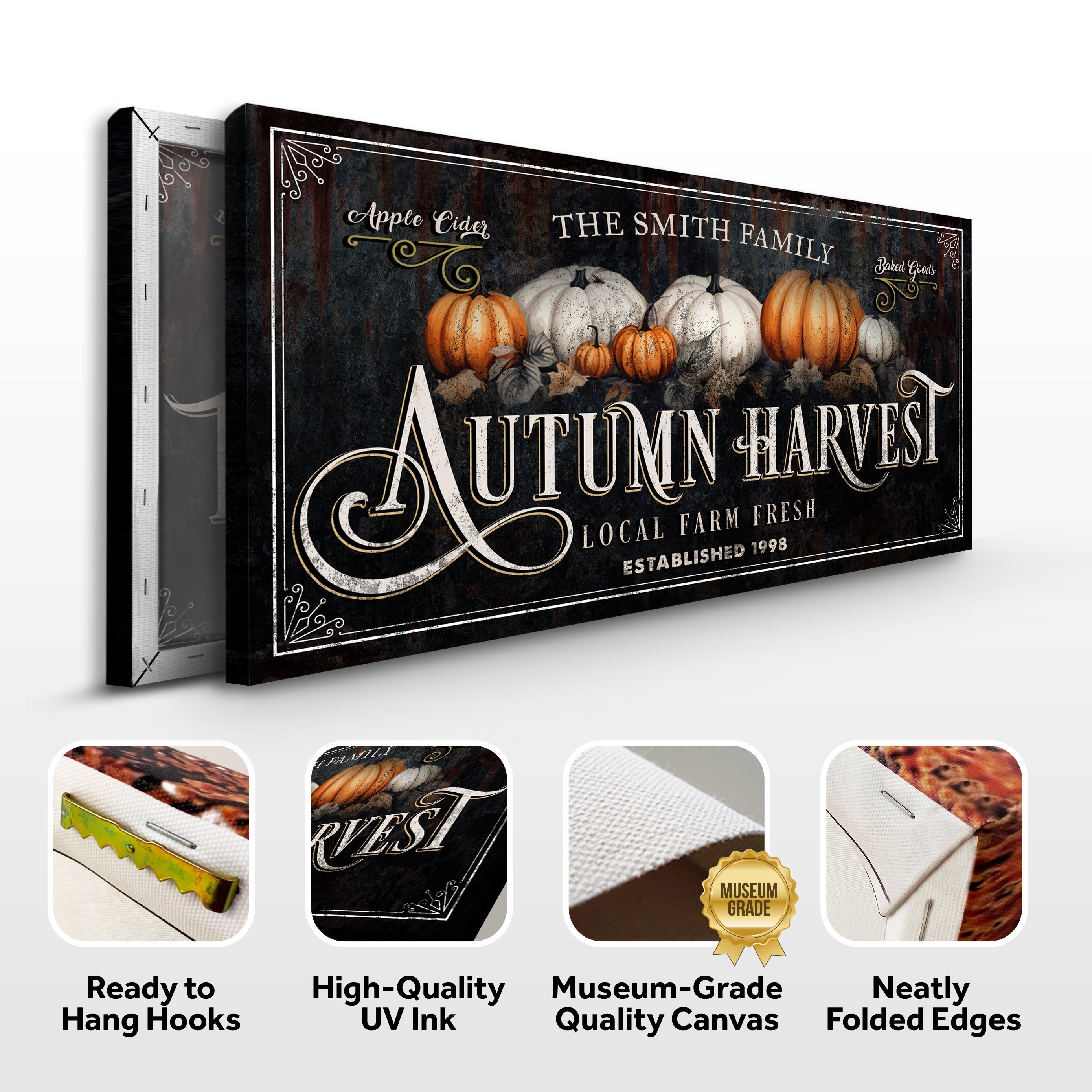 Family Autumn Harvest Thanksgiving Sign on sale at MyriadMart