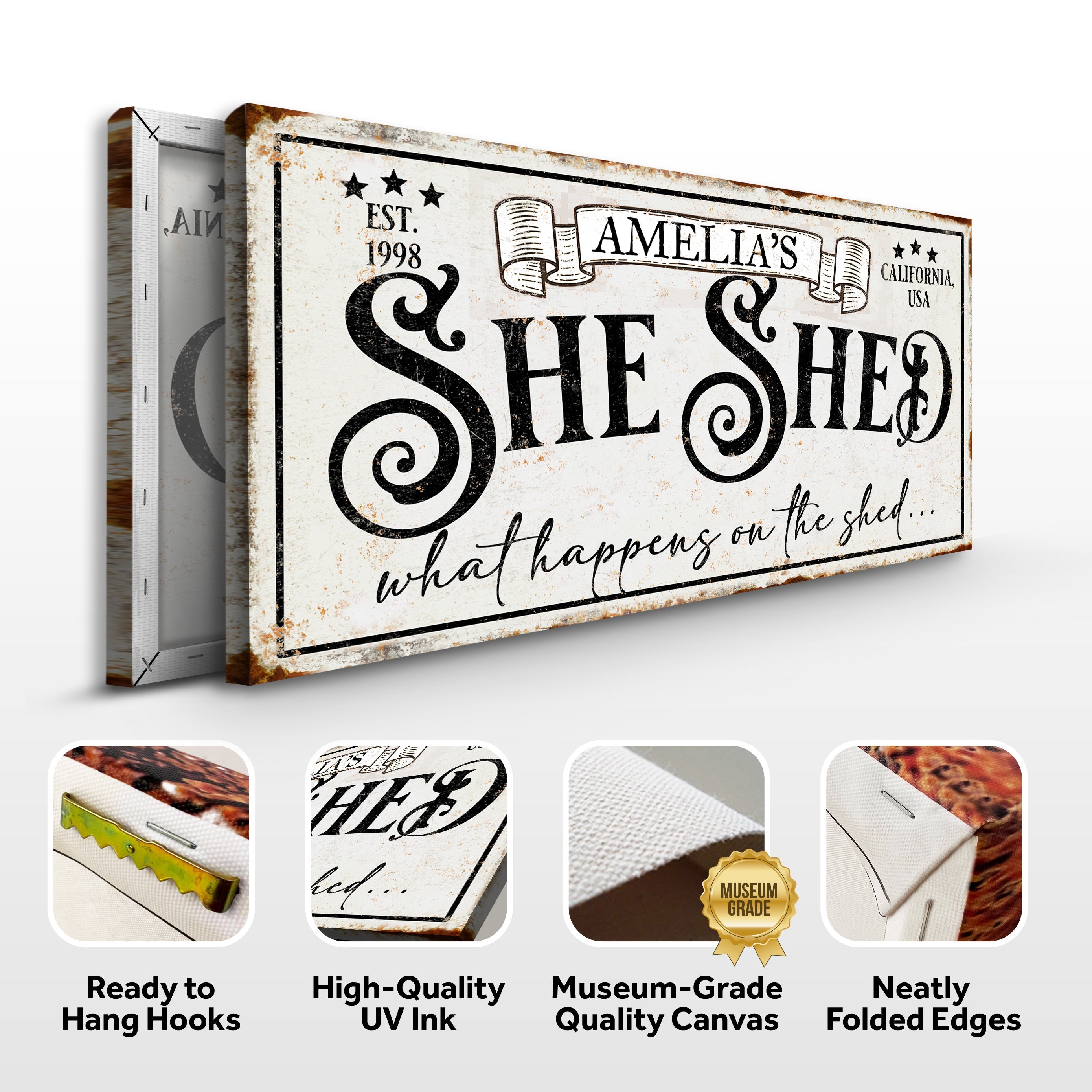 Personalized She Shed Sign IV on sale at MyriadMart