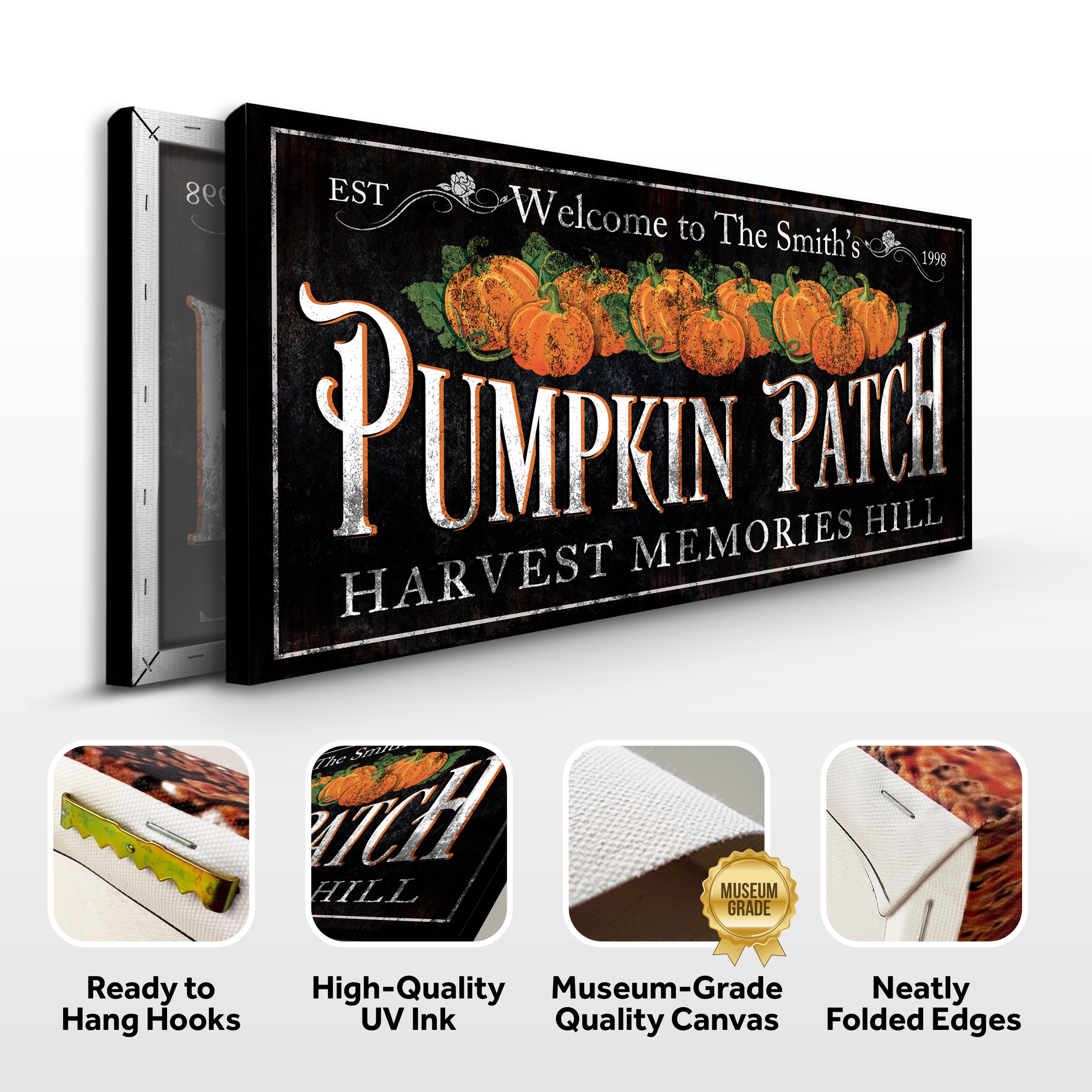 Personalized Pumpkin Patch Sign IX on sale at MyriadMart