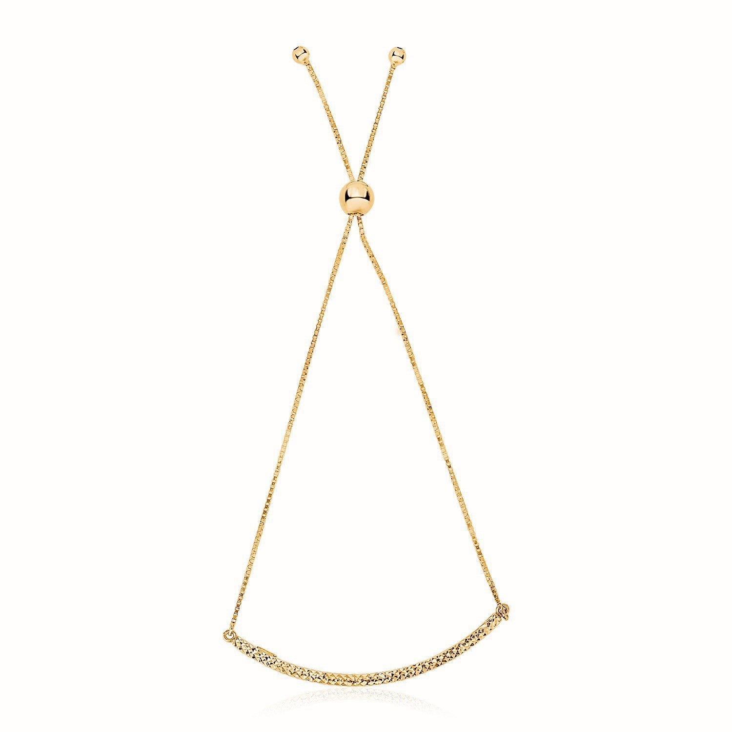 14k Yellow Gold Chain Bar Lariat Style Bracelet on sale at MyriadMart