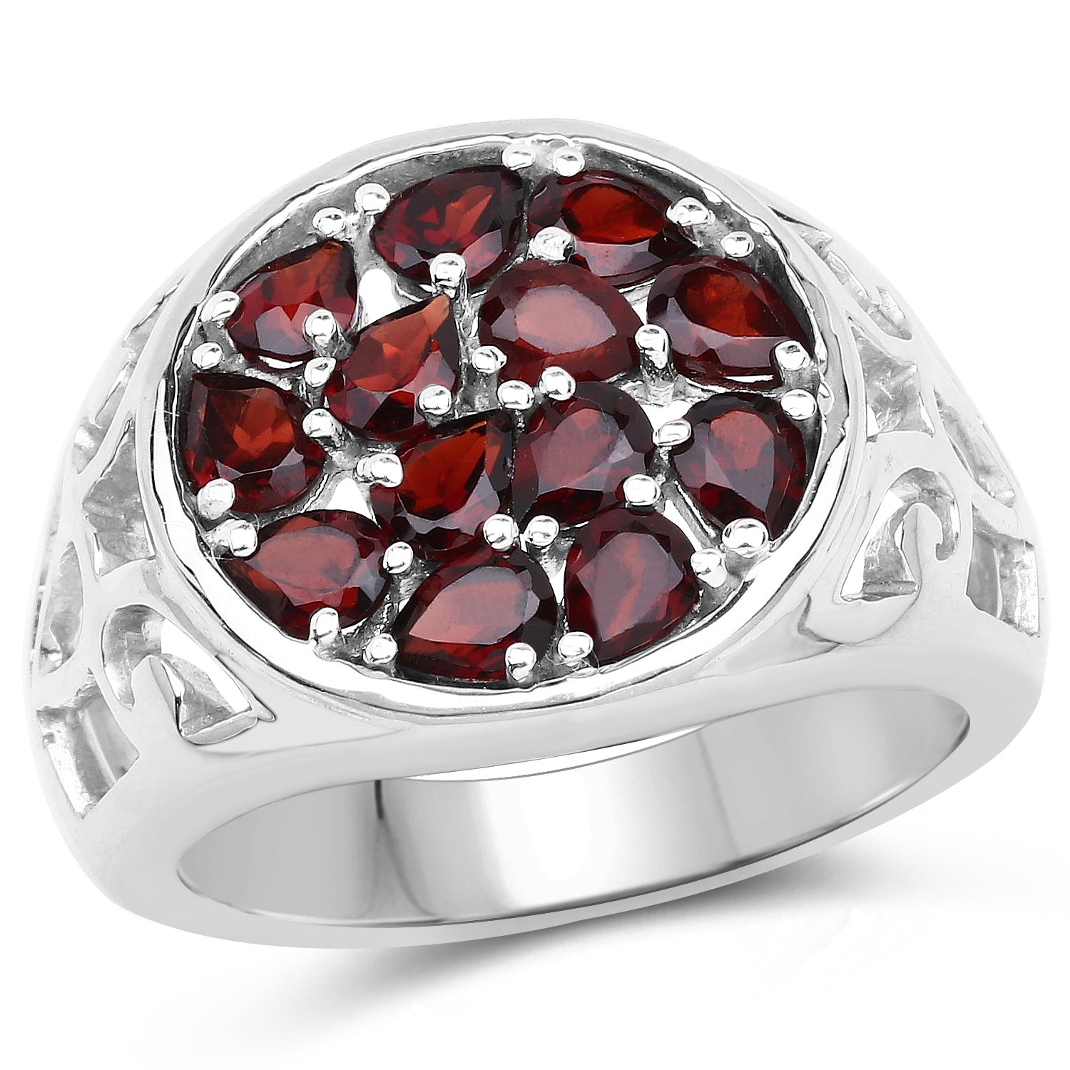 2.34 Carat Genuine Garnet .925 Sterling Silver Ring on sale at MyriadMart