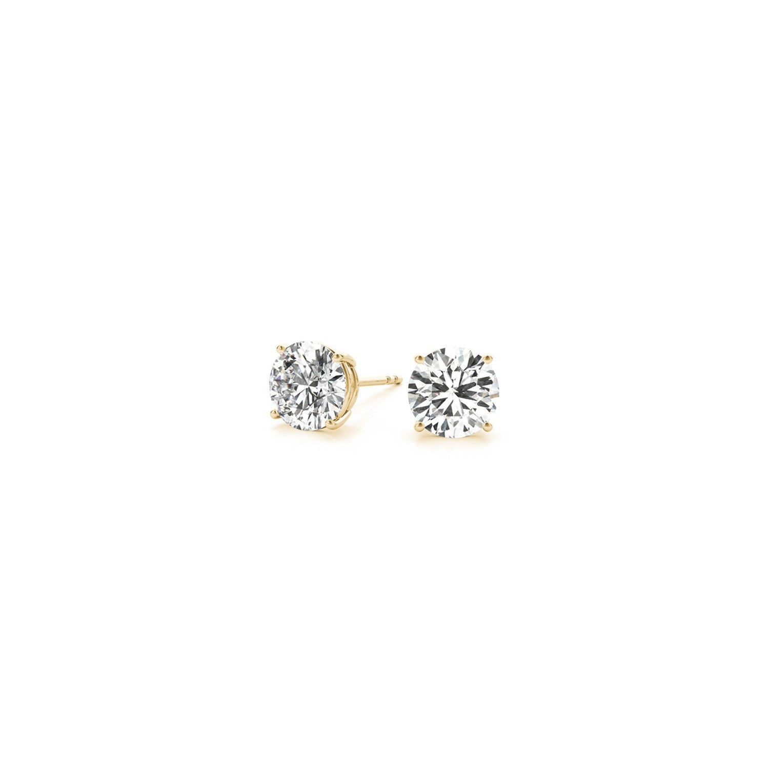 1 cttw Certified IGI Lab Grown Round Diamond Stud Earrings 14k Yellow Gold G/VS2 on sale at MyriadMart