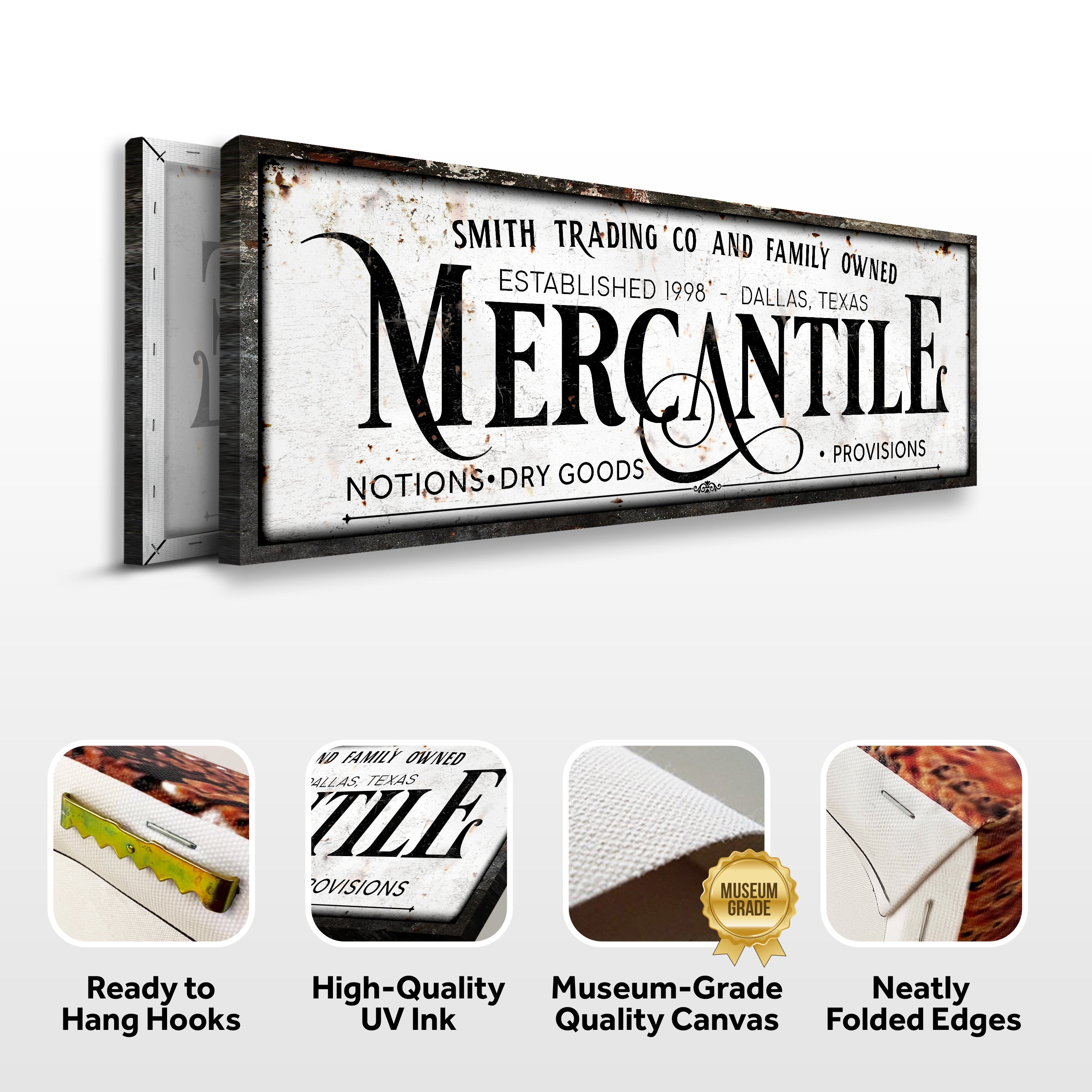 Family Owned Mercantile Sign on sale at MyriadMart