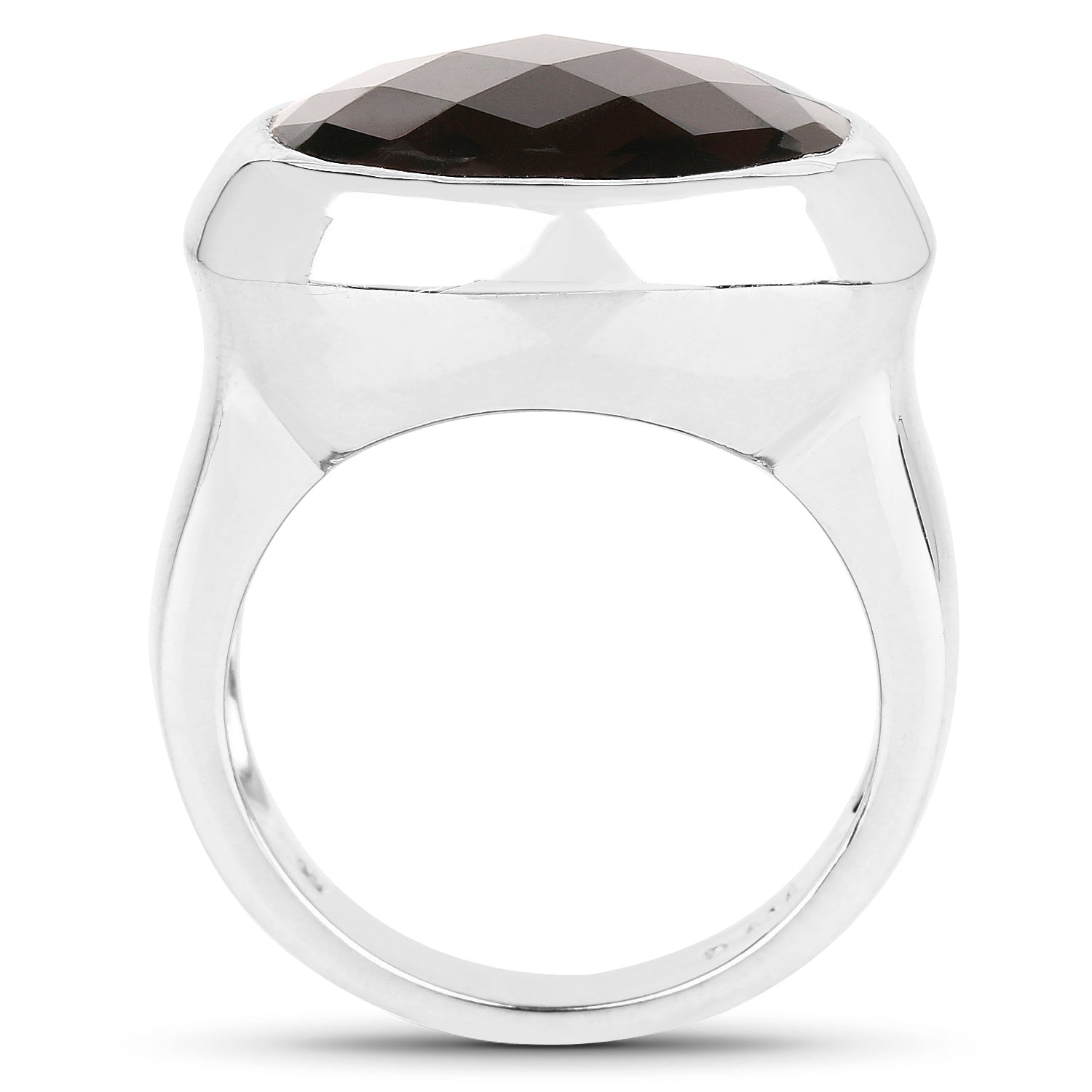 7.90 Carat Genuine Smoky Quartz .925 Sterling Silver Ring on sale at MyriadMart