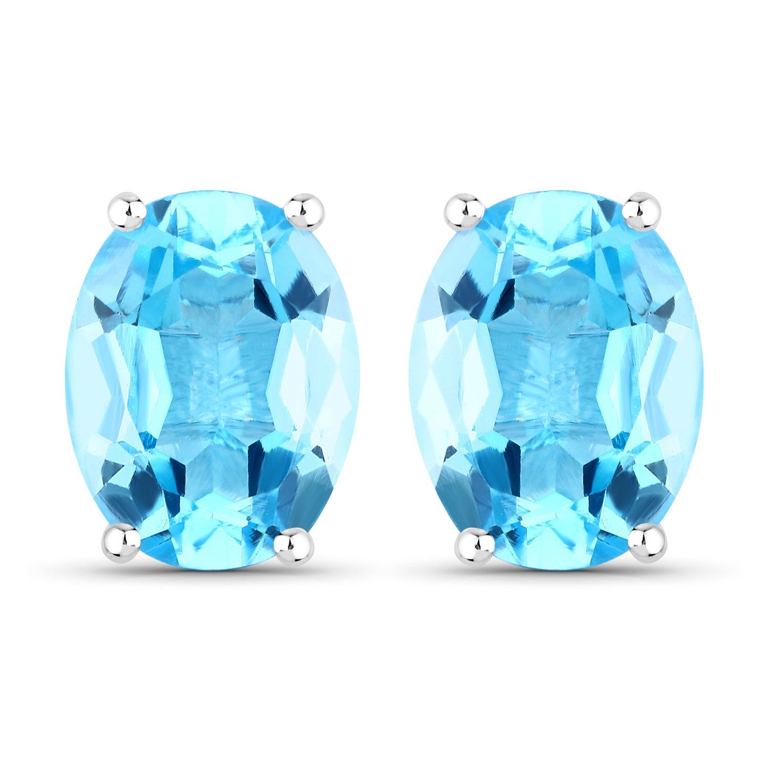 4.00 Carat Genuine Swiss Blue Topaz .925 Sterling Silver Earrings on sale at MyriadMart