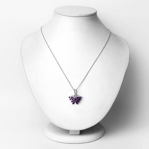 1.65 Carat Genuine Amethyst .925 Sterling Silver Pendant on sale at MyriadMart
