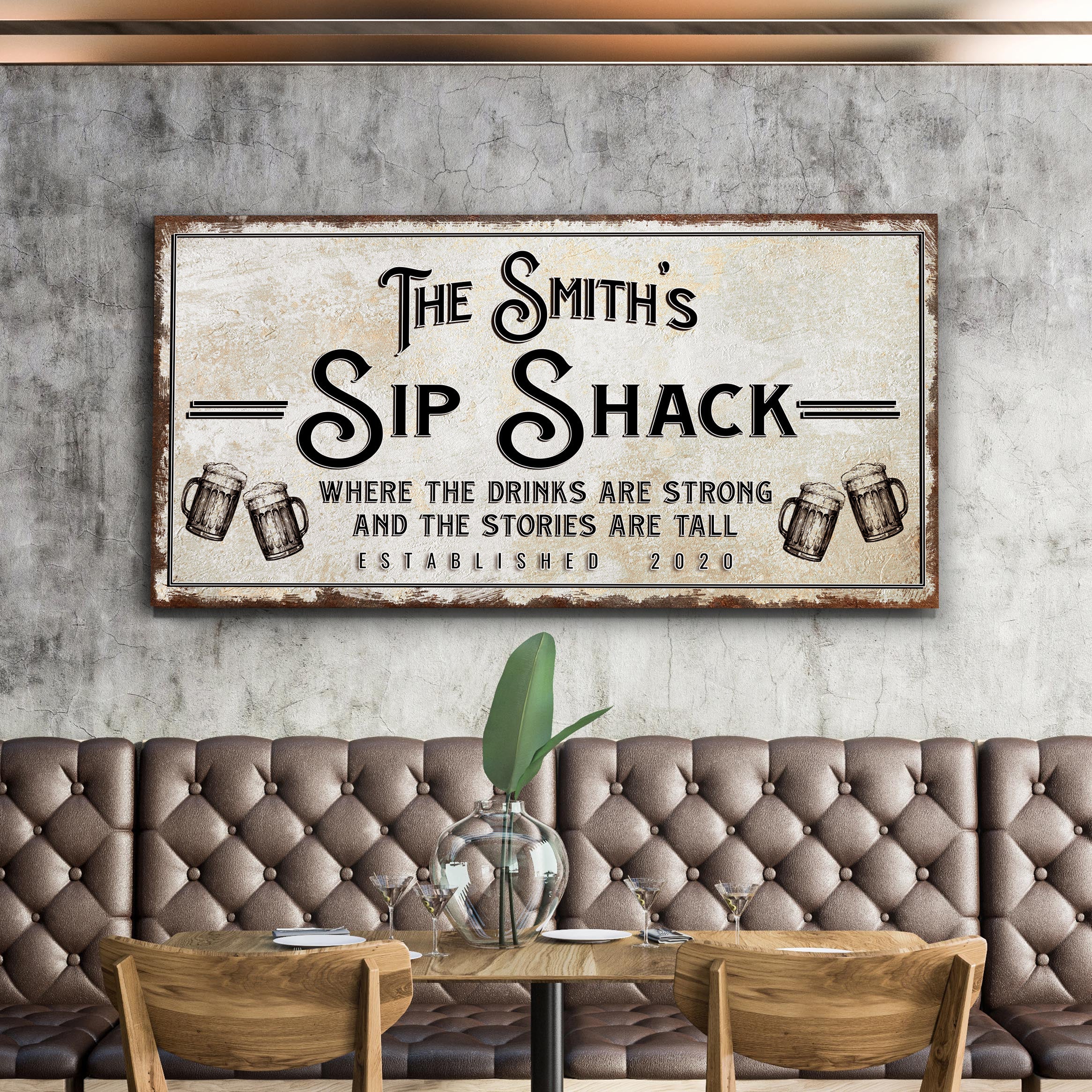Family Sip Shack Bar Sign on sale at MyriadMart