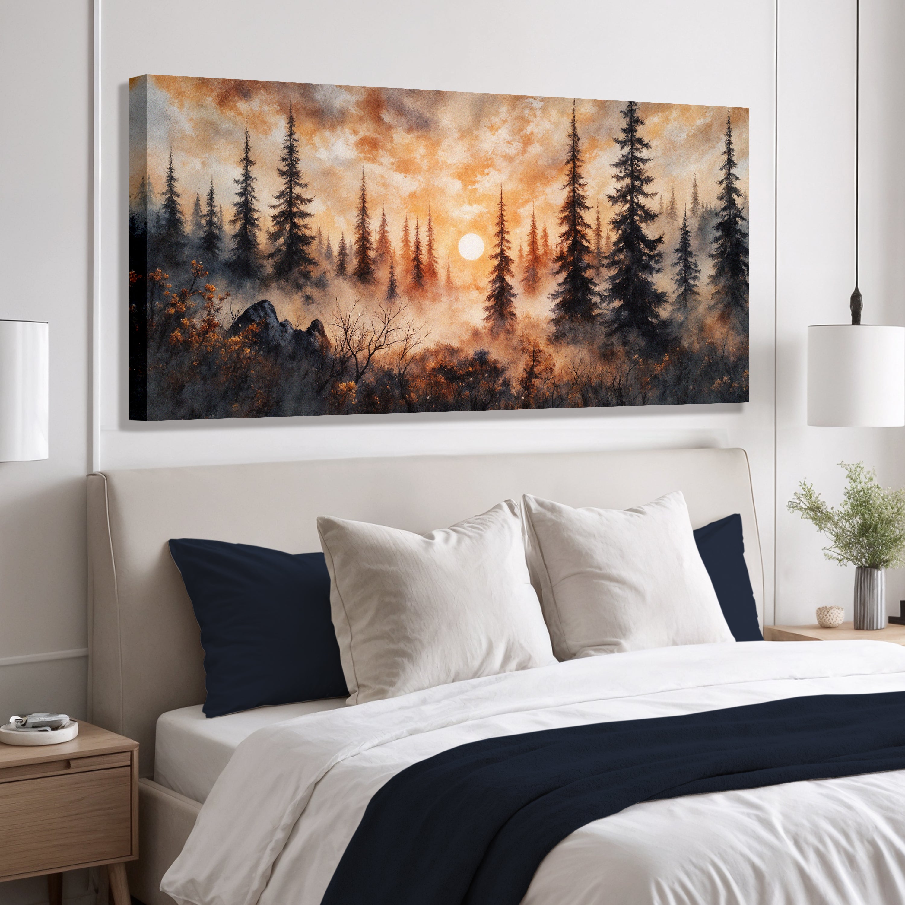 Rustic Forest Sunset Wall Art on sale at MyriadMart