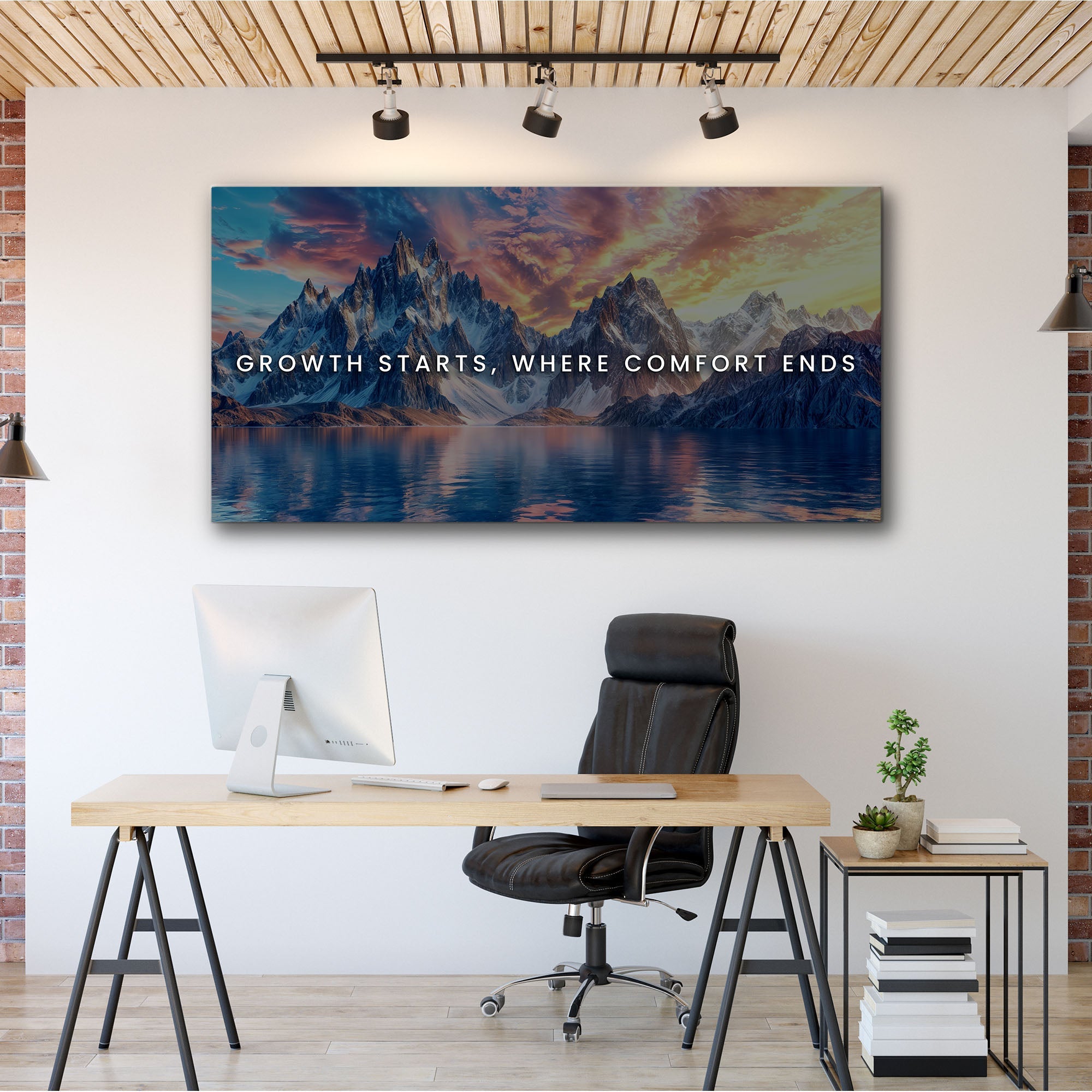 Growth Starts Where Comfort Ends Motivational Wall Sign on sale at MyriadMart