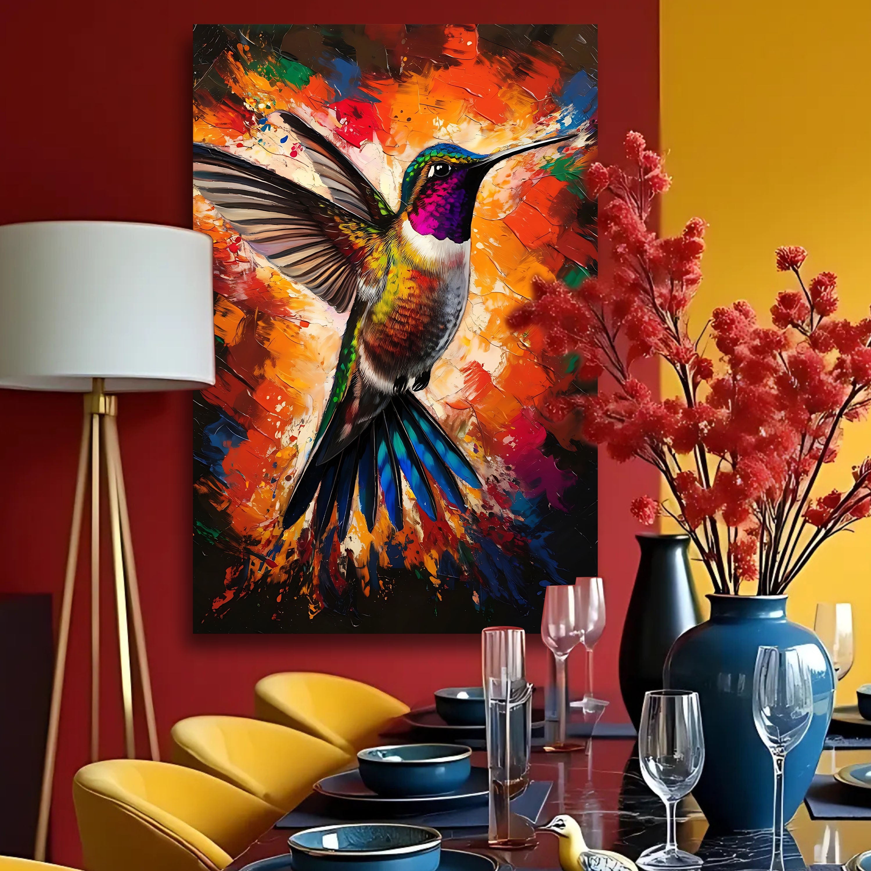Humming Bird Abstract Wall Art on sale at MyriadMart