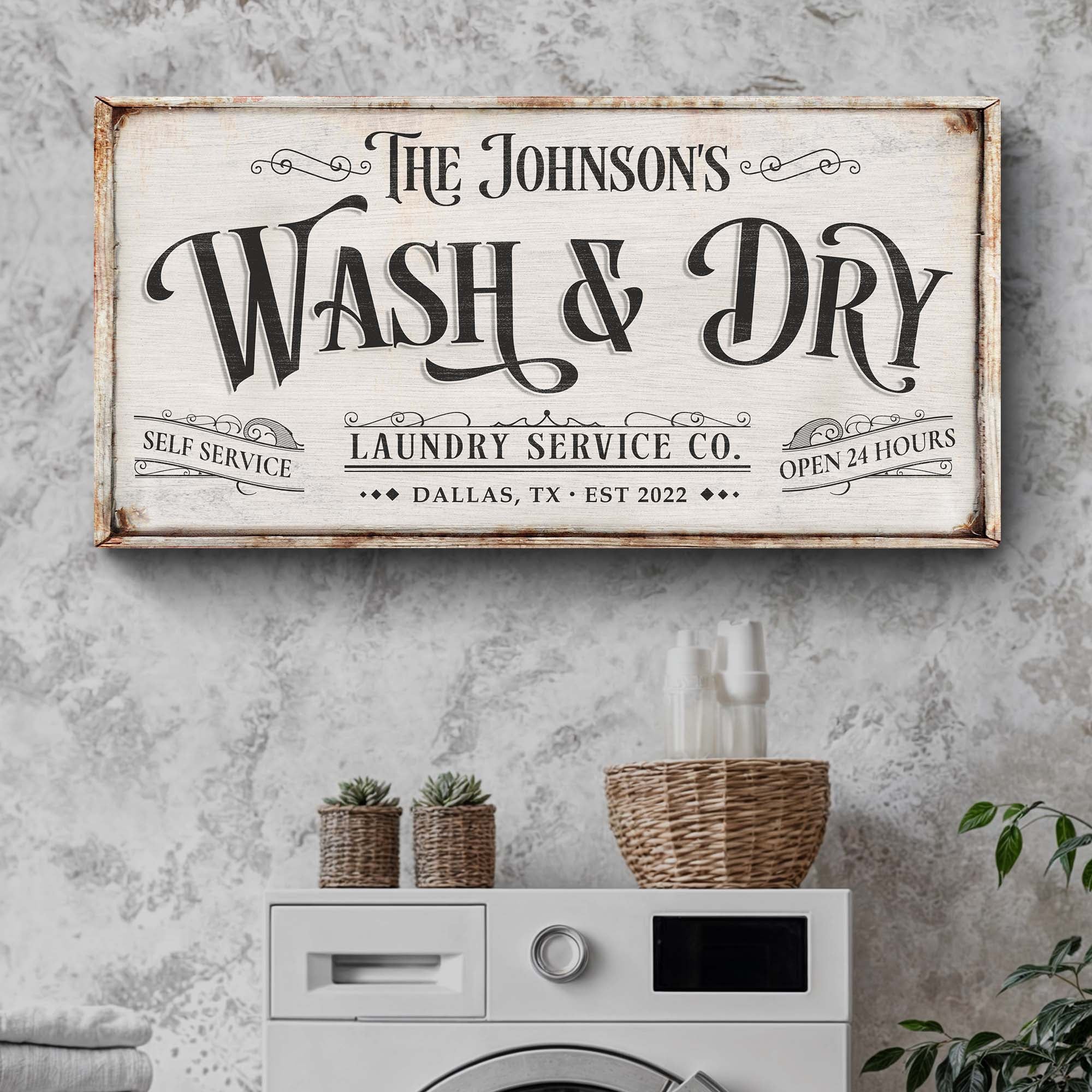 Personalized Laundry Service Sign on sale at MyriadMart